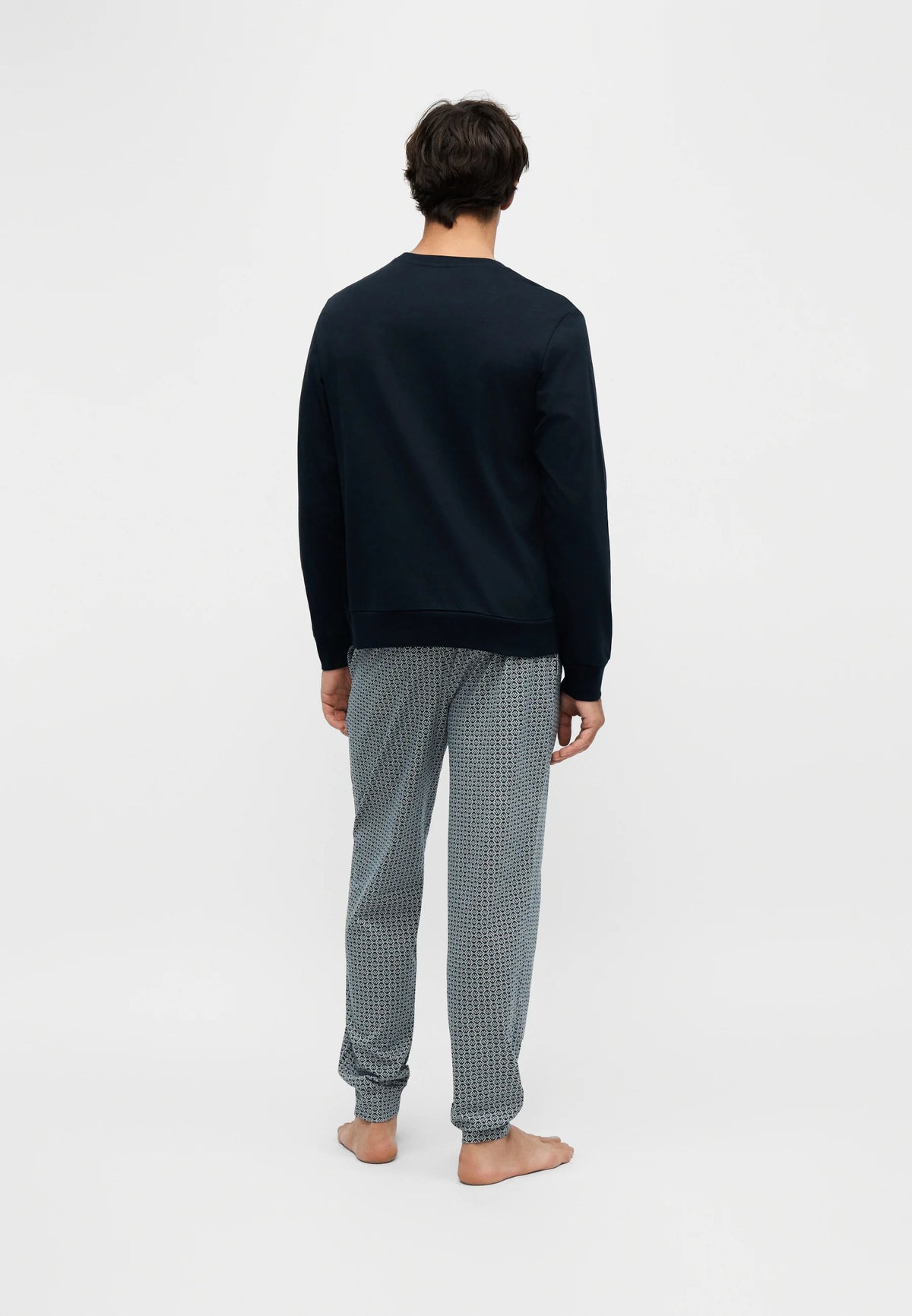Emporio Armani - Pigiama Lungo in Cotone con Pantaloni Fantasia