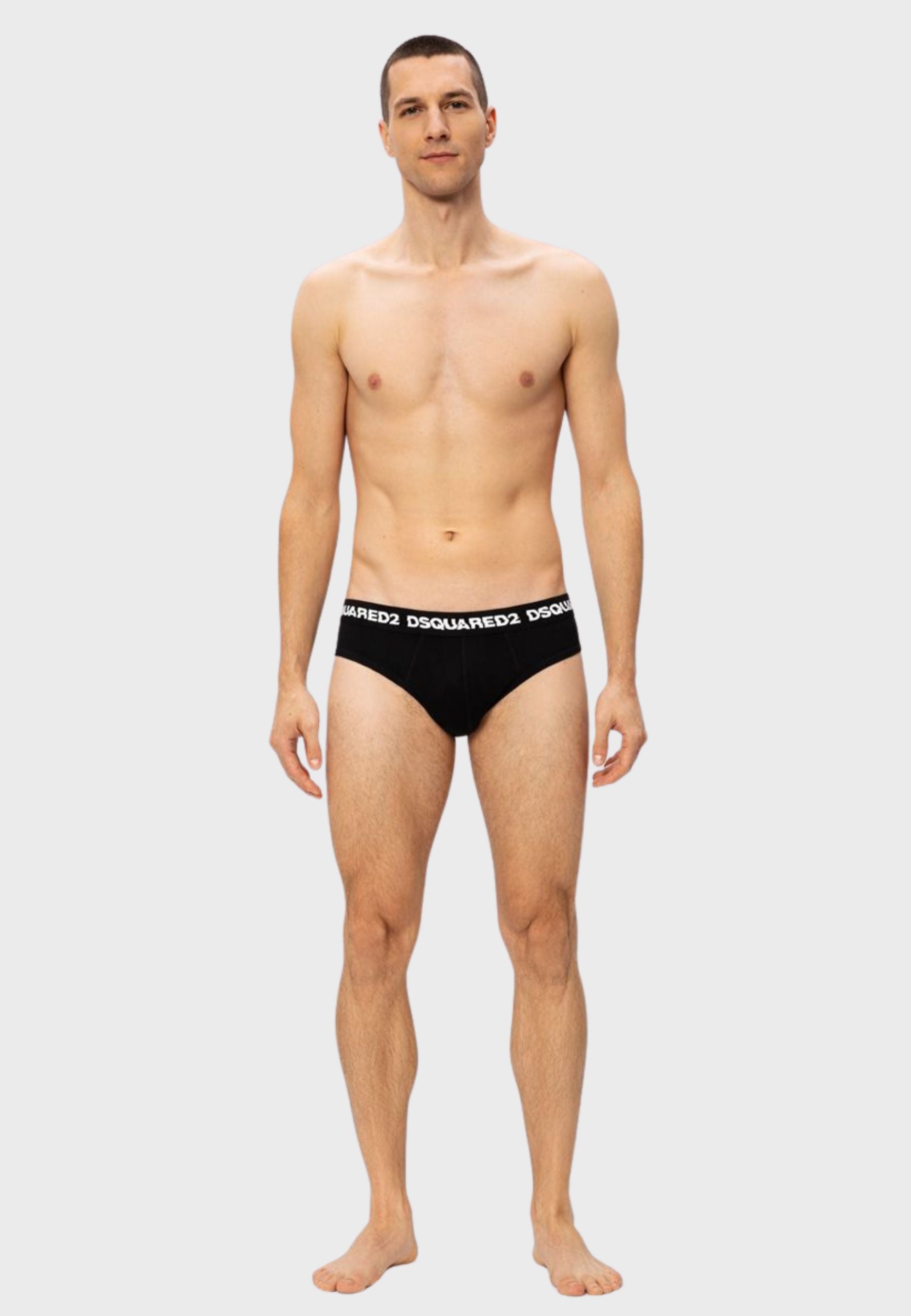 Slip Uomo in Cotone Nero con Logo