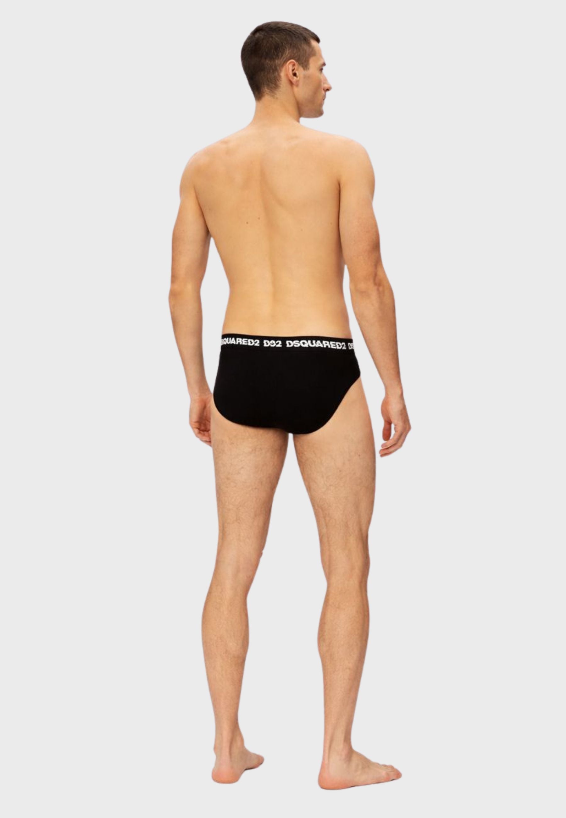 Slip Uomo in Cotone Nero con Logo