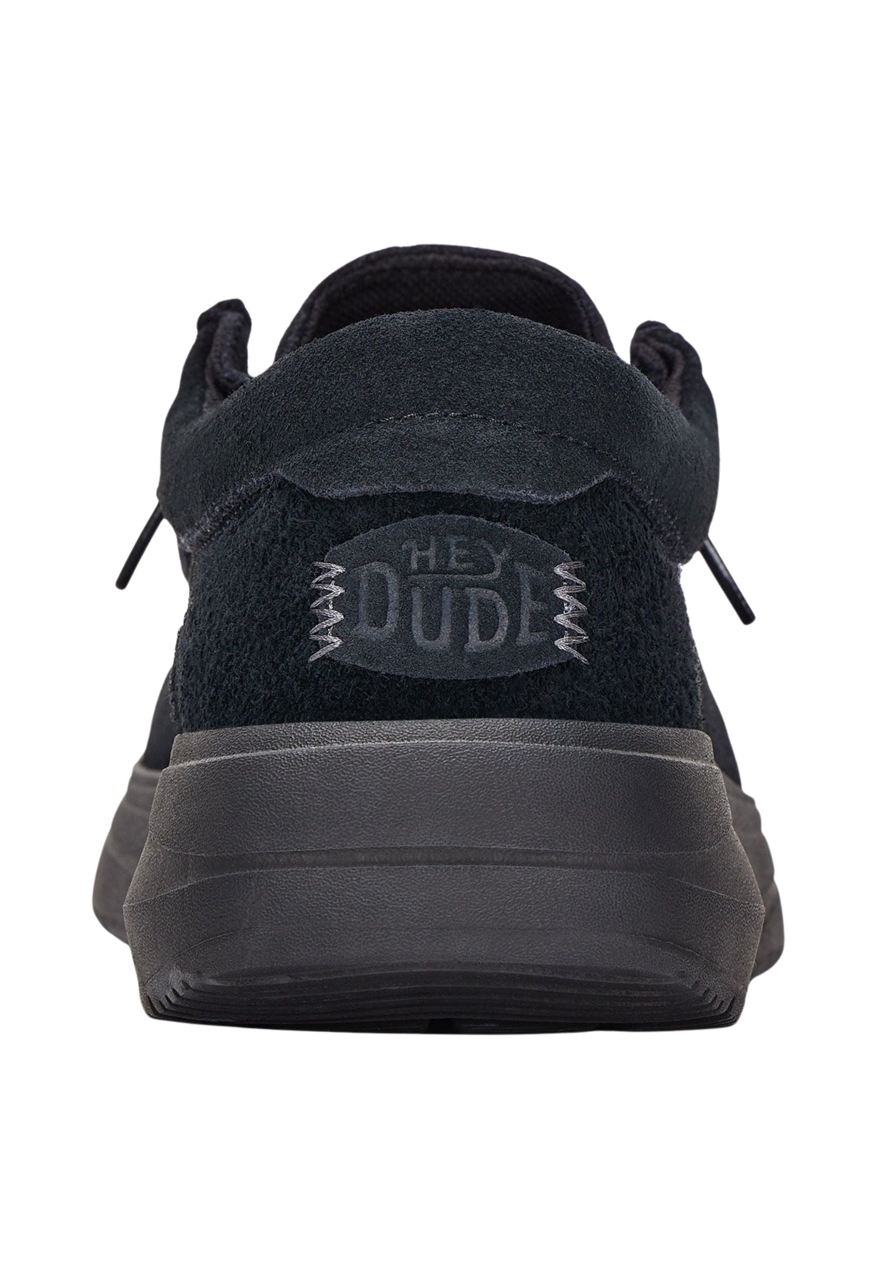 HEYDUDE Wally COMF Suede - Mocassino Uomo in Camoscio Nero