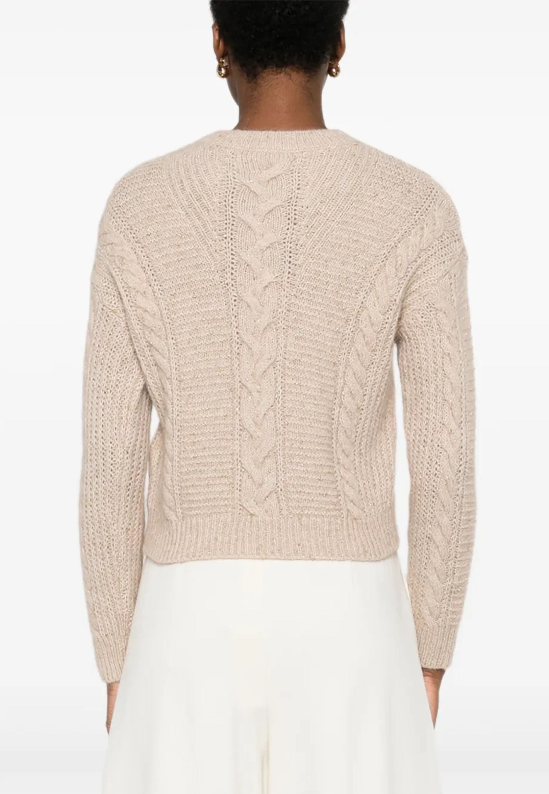 MAX MARA STUDIO - Maglia cropped in filato misto alpaca