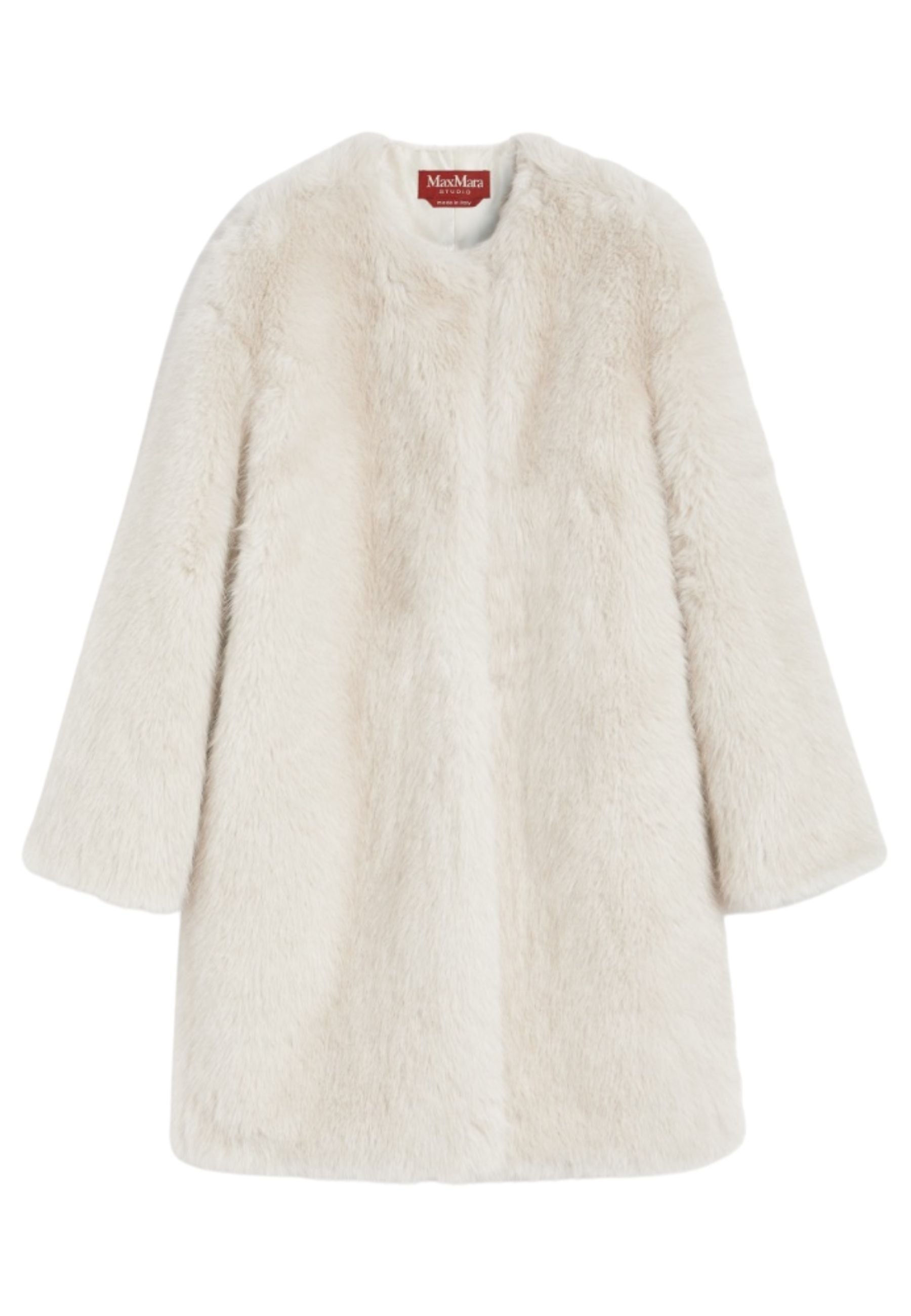 Cappotto in tessuto effetto faux fur