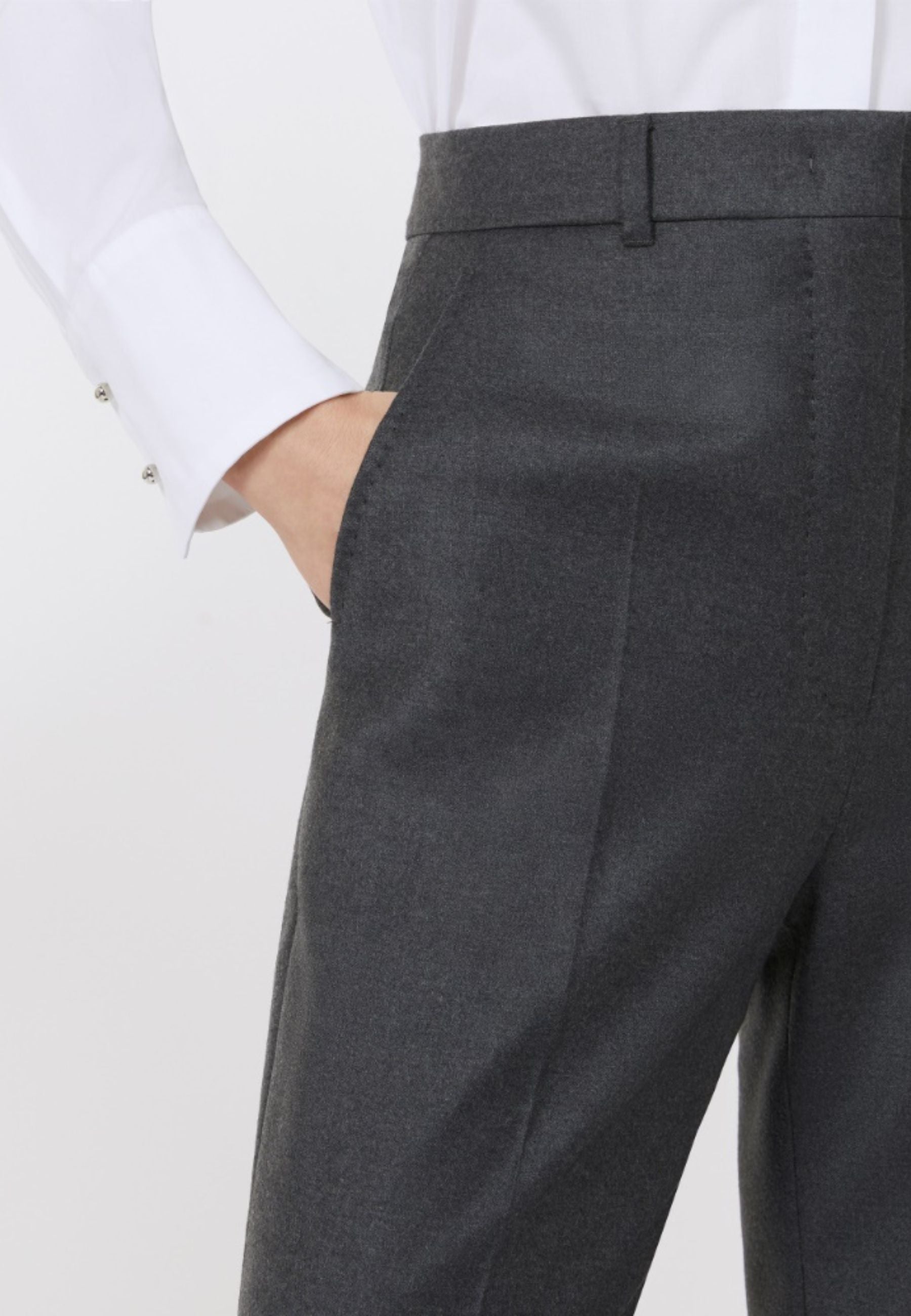 Pantalone in flanella stretch