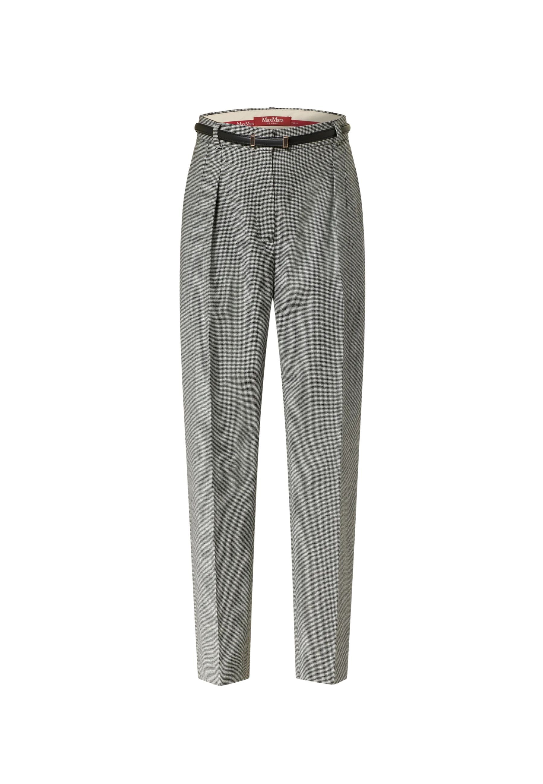 Max Mara Studio Pantaloni Donna Rania in flanella di lana stretch