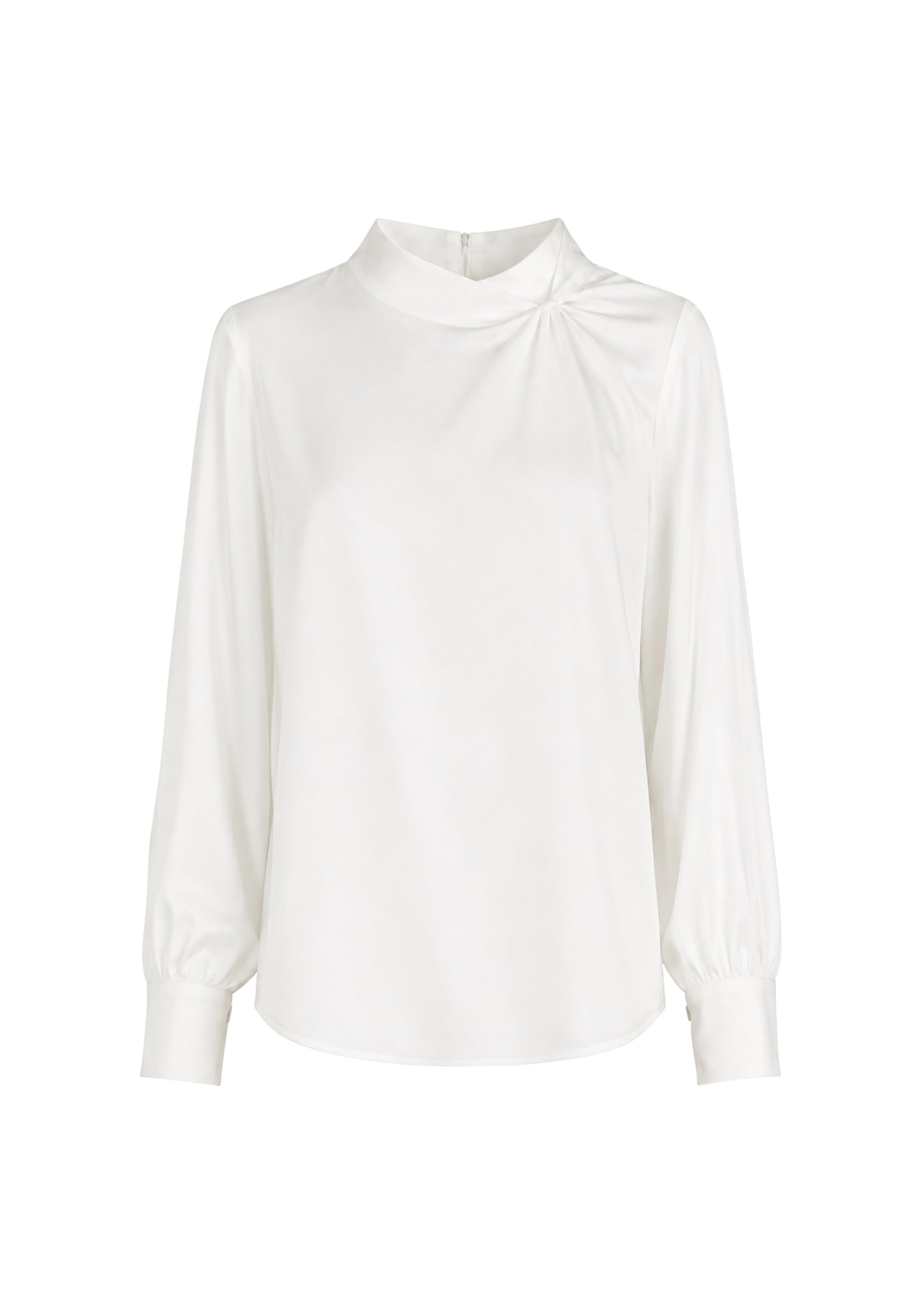 ANNA FIELD - Blusa satin effetto seta con collo drappeggiato