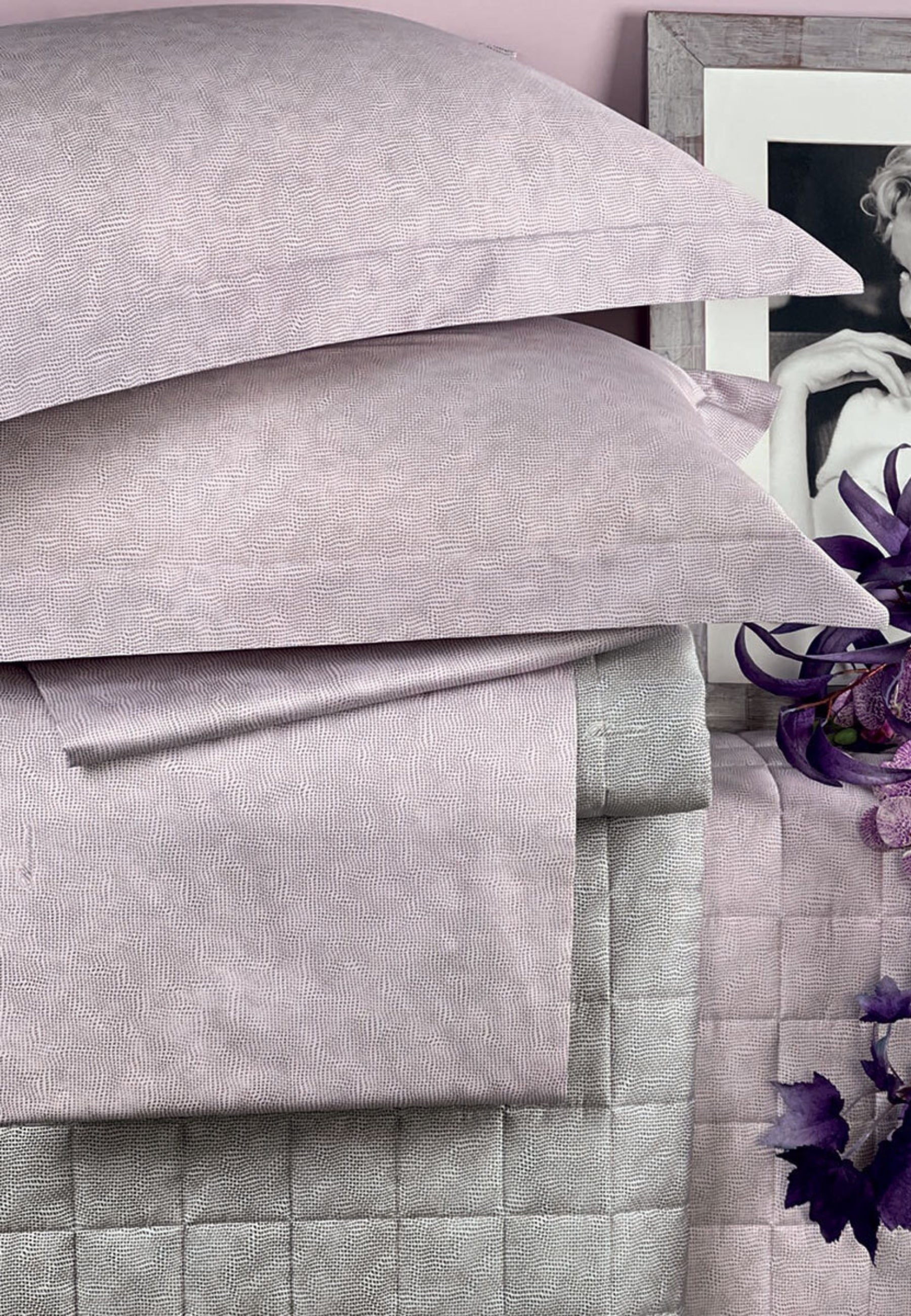 Blumarine Home - Completo Lenzuola Matrimoniale Rigore Rosa