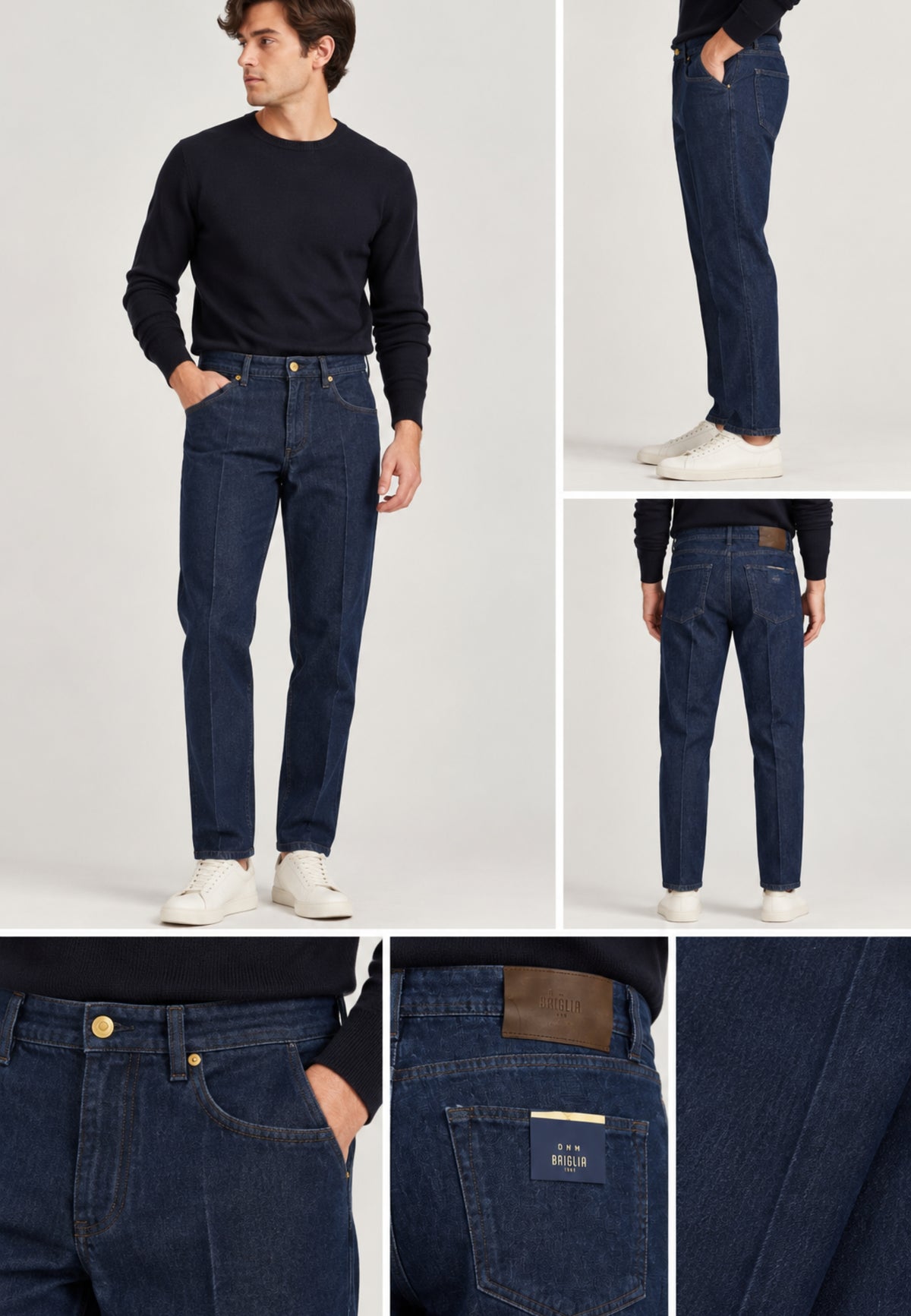 Briglia 1949 - Jeans uomo in denim blu scuro