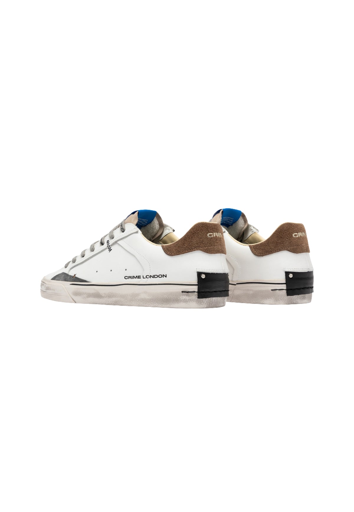 Crime London Deconstructed Timber Sky - Sneaker Uomo in Pelle Made in Italy