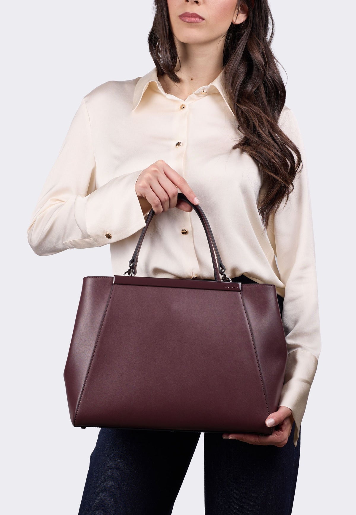 Cromia Nara Tote in Pelle - Amaranto