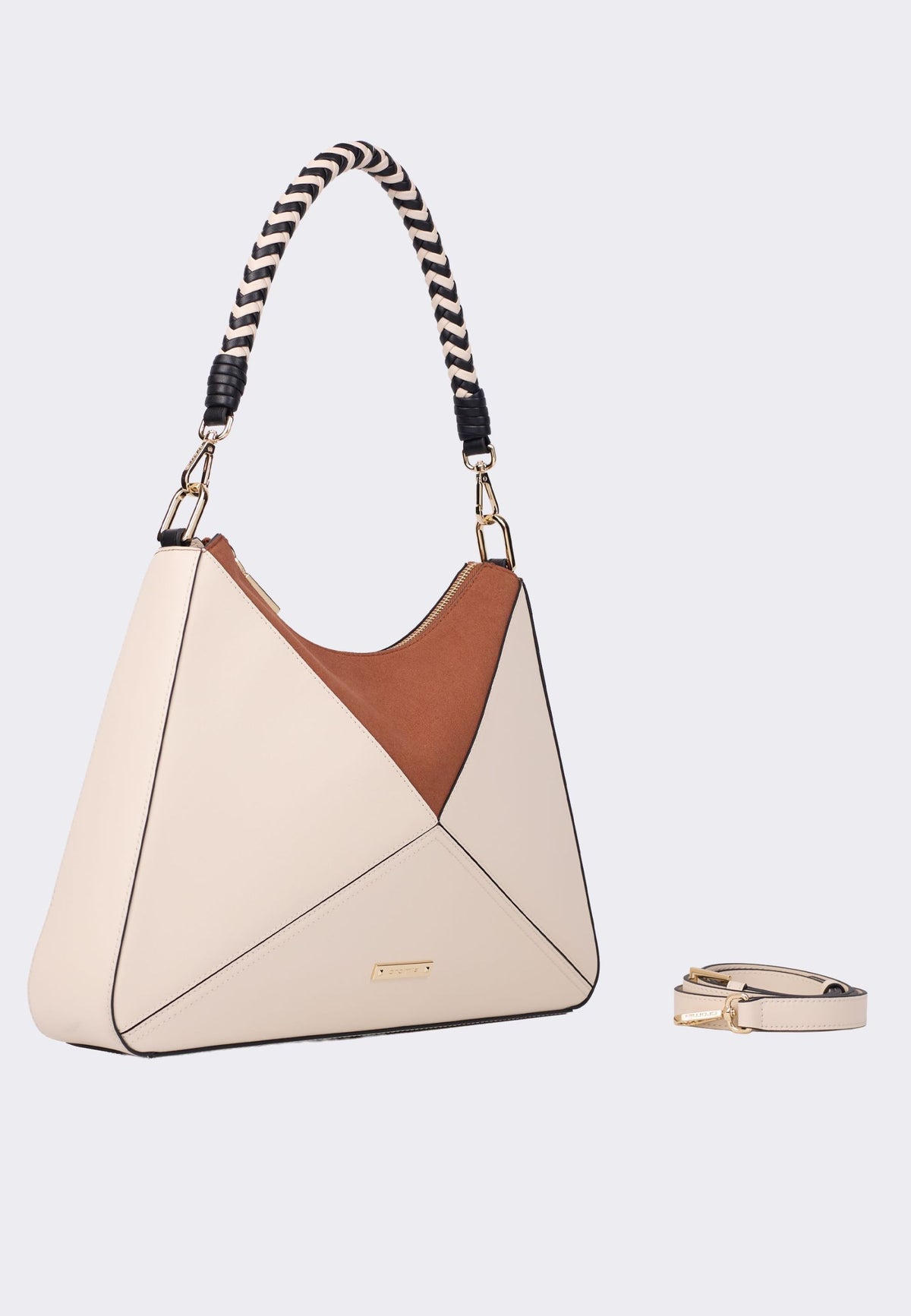 Cromia Neris Borsa Hobo in Pelle - Champagne