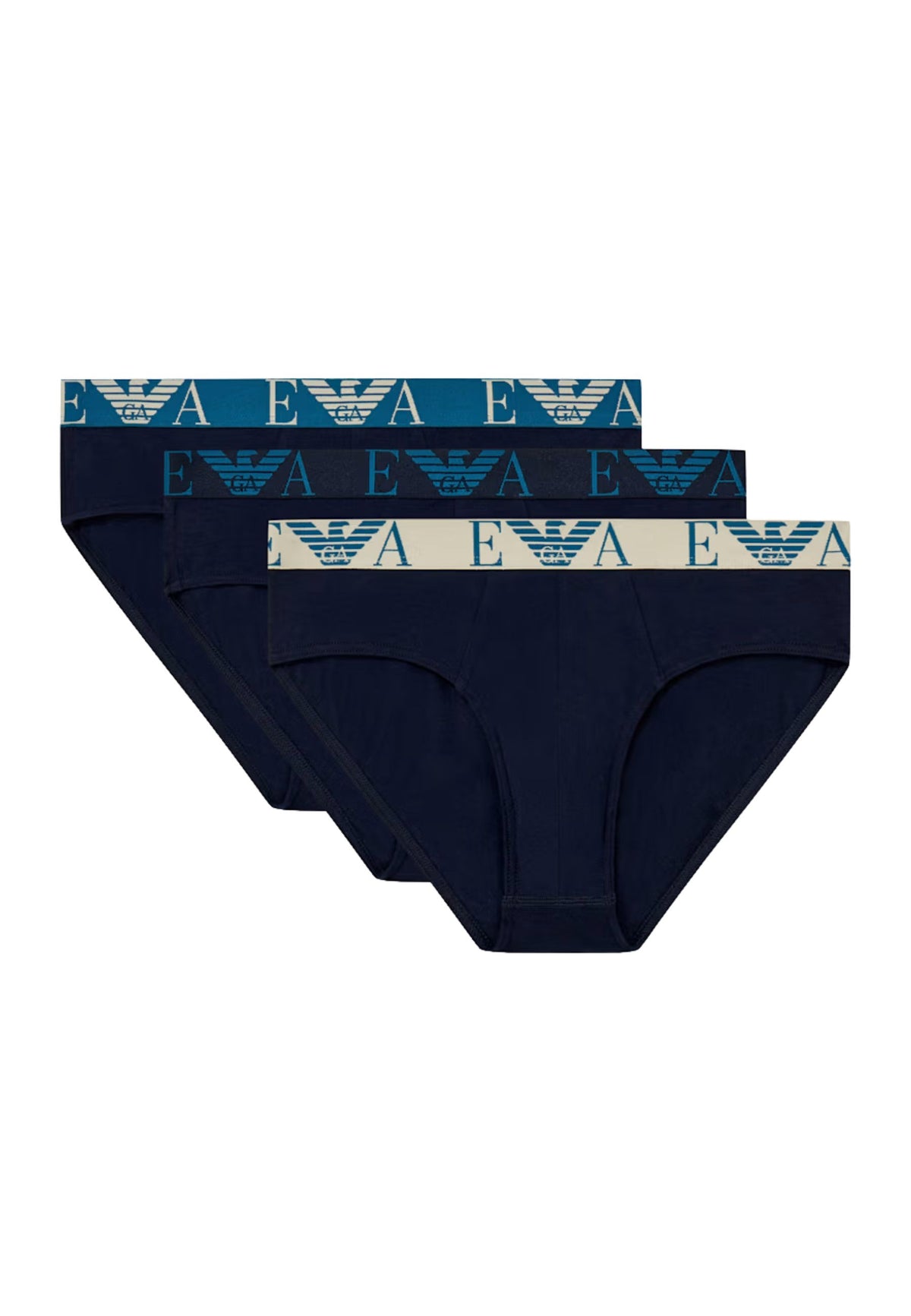 Emporio Armani - Set 3 Slip Monogramma Audace in Jersey con Logo