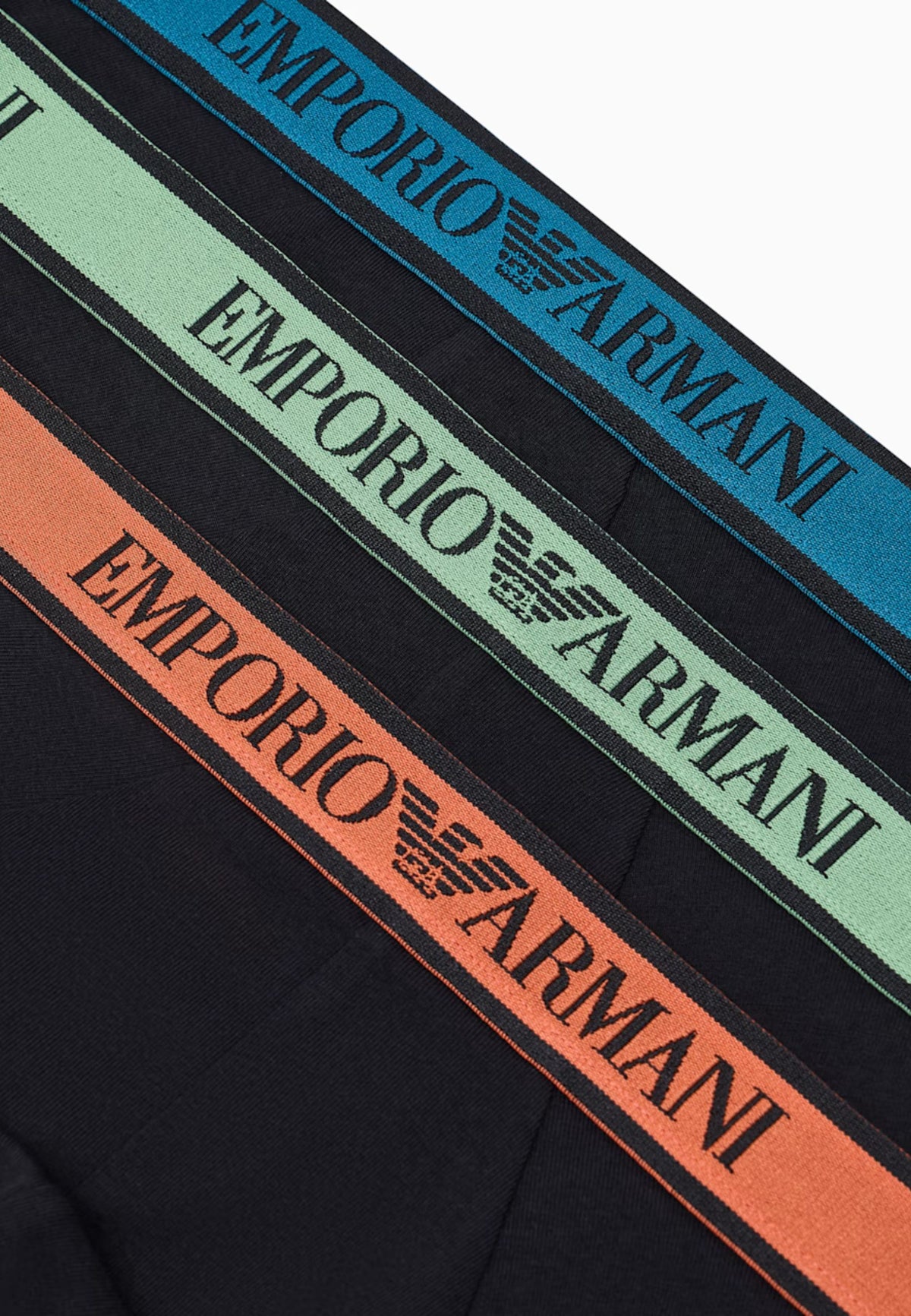 Emporio Armani - Set 3 Slip Core Logoband in Jersey di Cotone Elasticizzato