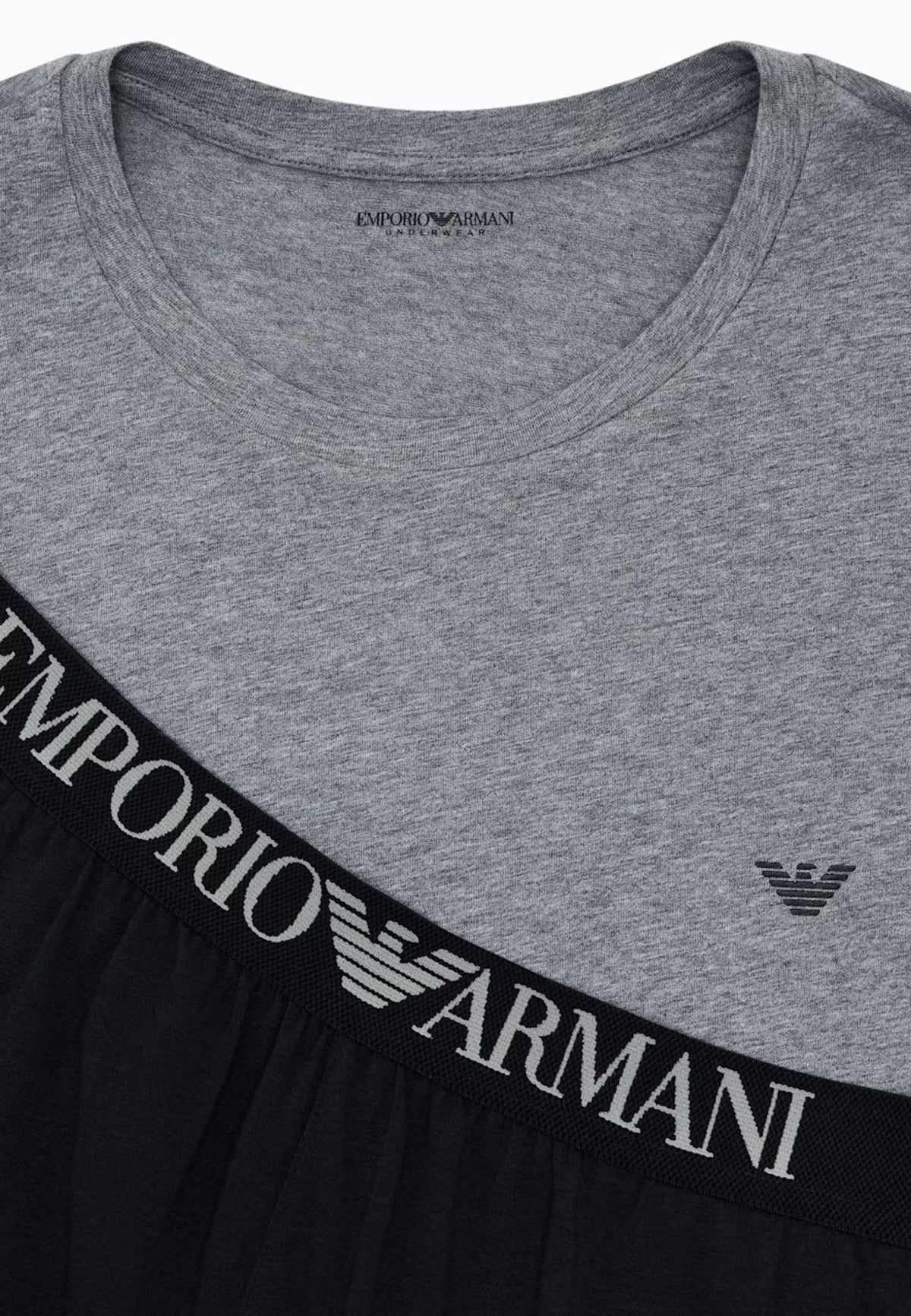 Emporio Armani - Pigiama in Jersey di Cotone Elasticizzato con Polsini