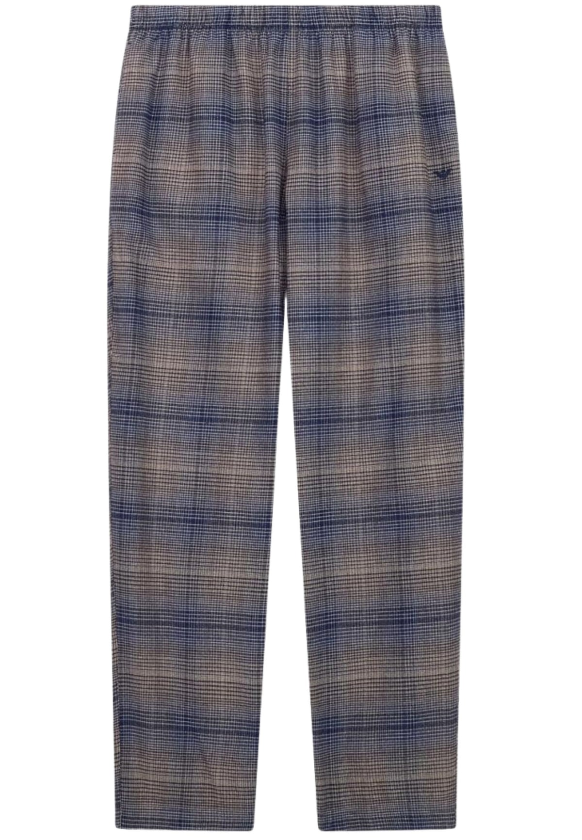 Emporio Armani - Pigiama Lungo in Cotone con Pantaloni Check