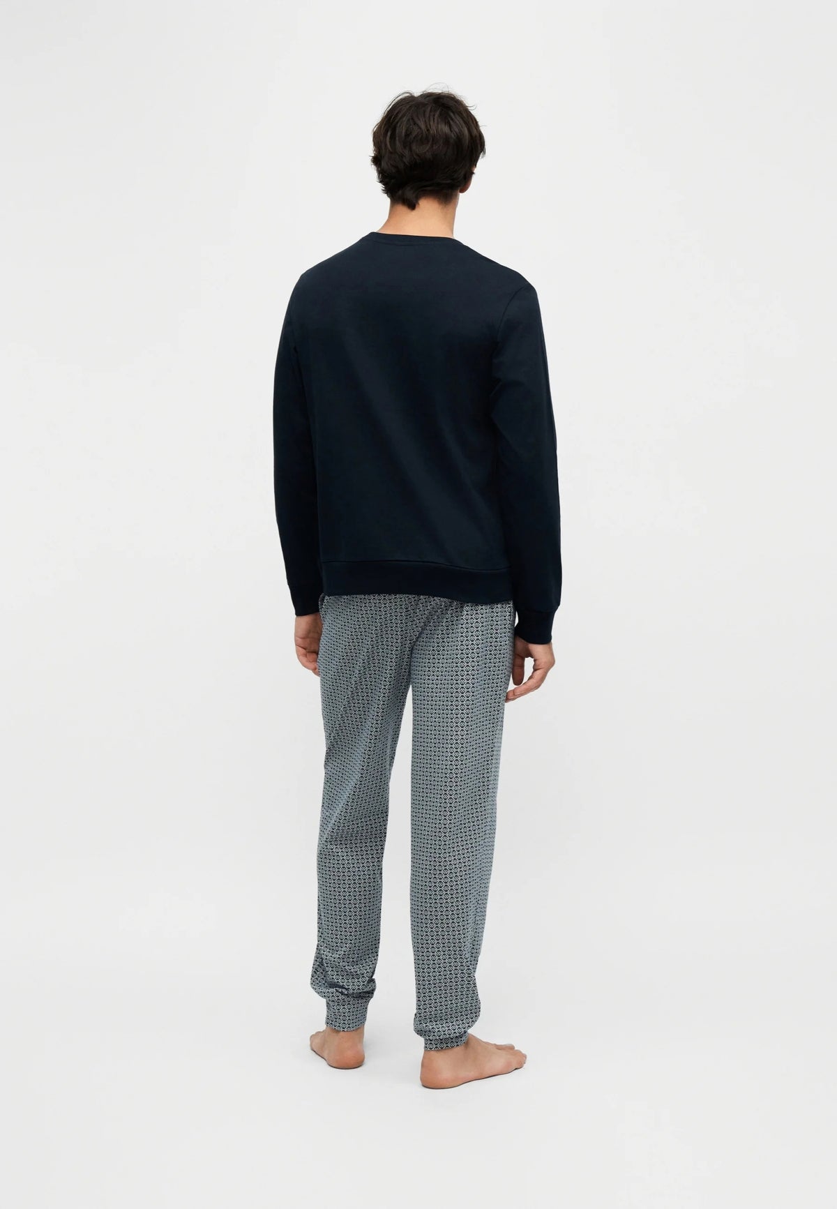 Emporio Armani - Pigiama Lungo in Cotone con Pantaloni Fantasia