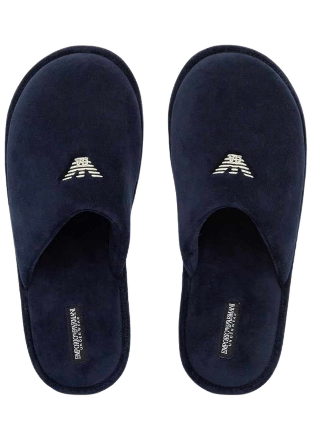 Emporio Armani pantofole uomo blu scuro con logo Aquila