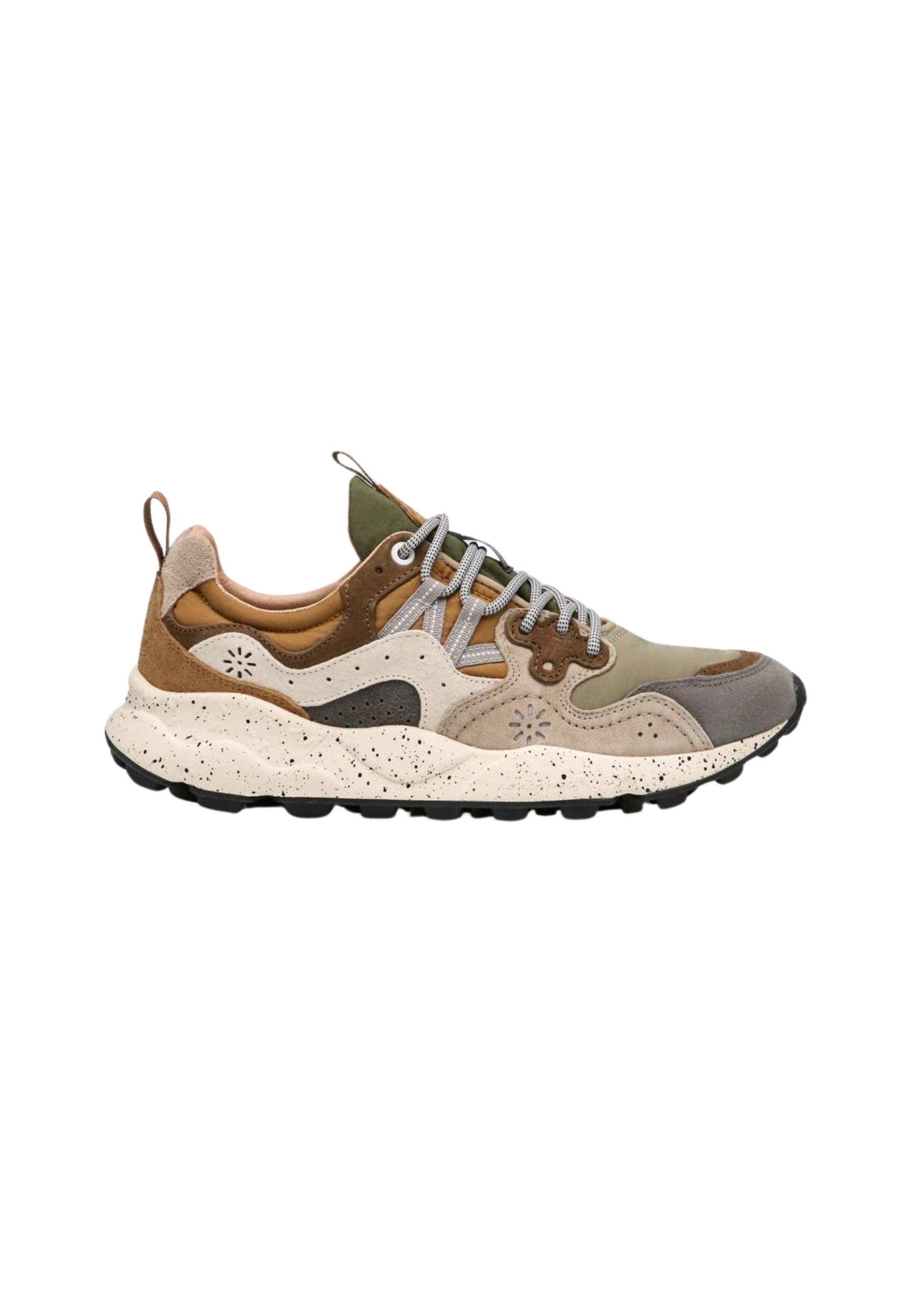 FLOWER MOUNTAIN YAMANO 3 MAN - Sneakers Uomo in Suede e Tessuto Tecnico Grigio Scuro