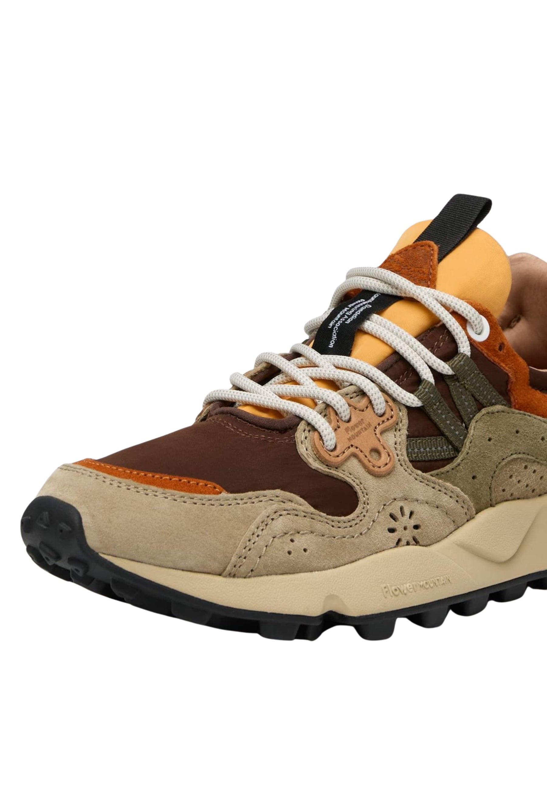 FLOWER MOUNTAIN YAMANO 3 UNI - Sneakers in Suede e Tessuto Tecnico Grigio-Marrone