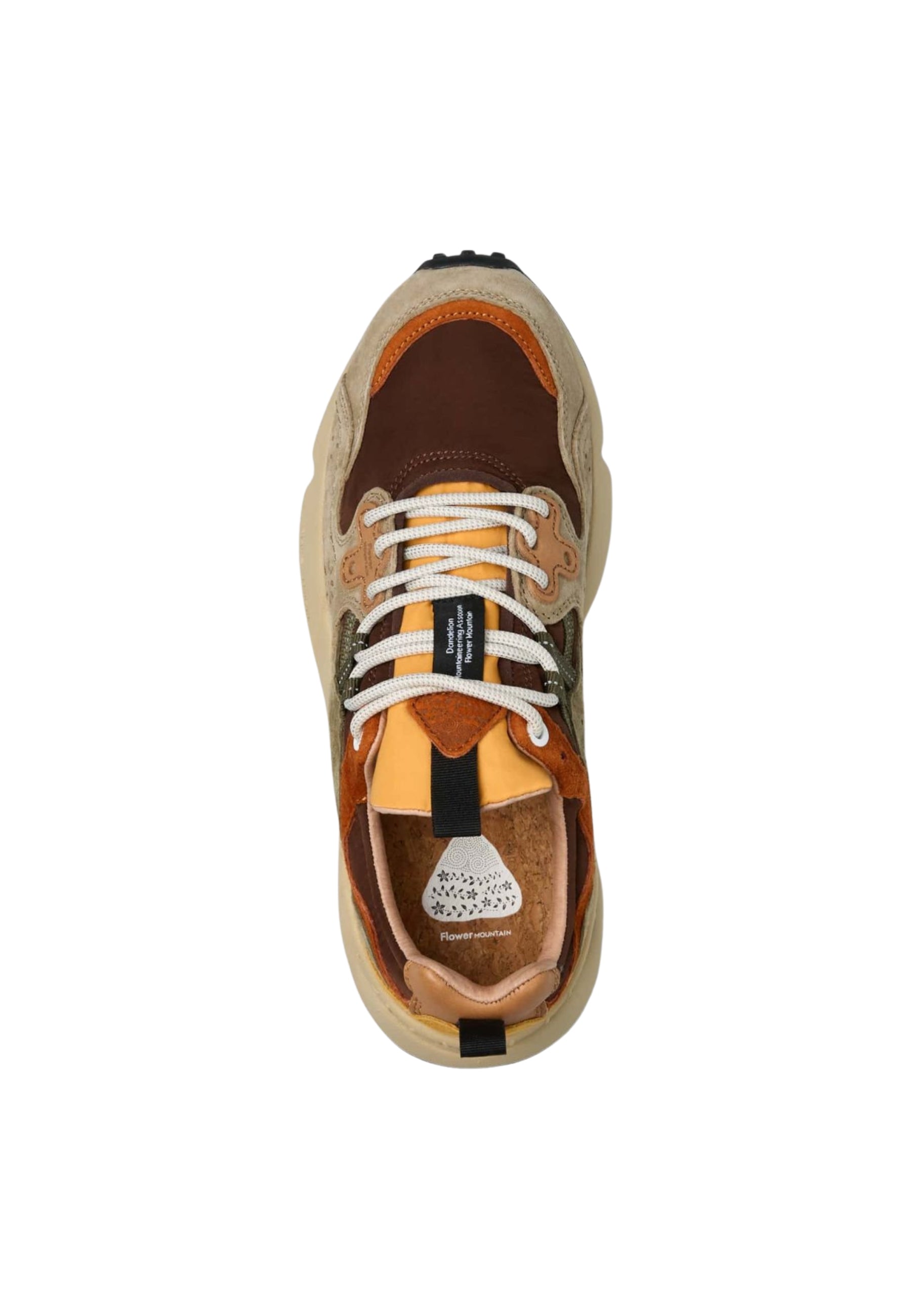 FLOWER MOUNTAIN YAMANO 3 UNI - Sneakers in Suede e Tessuto Tecnico Grigio-Marrone
