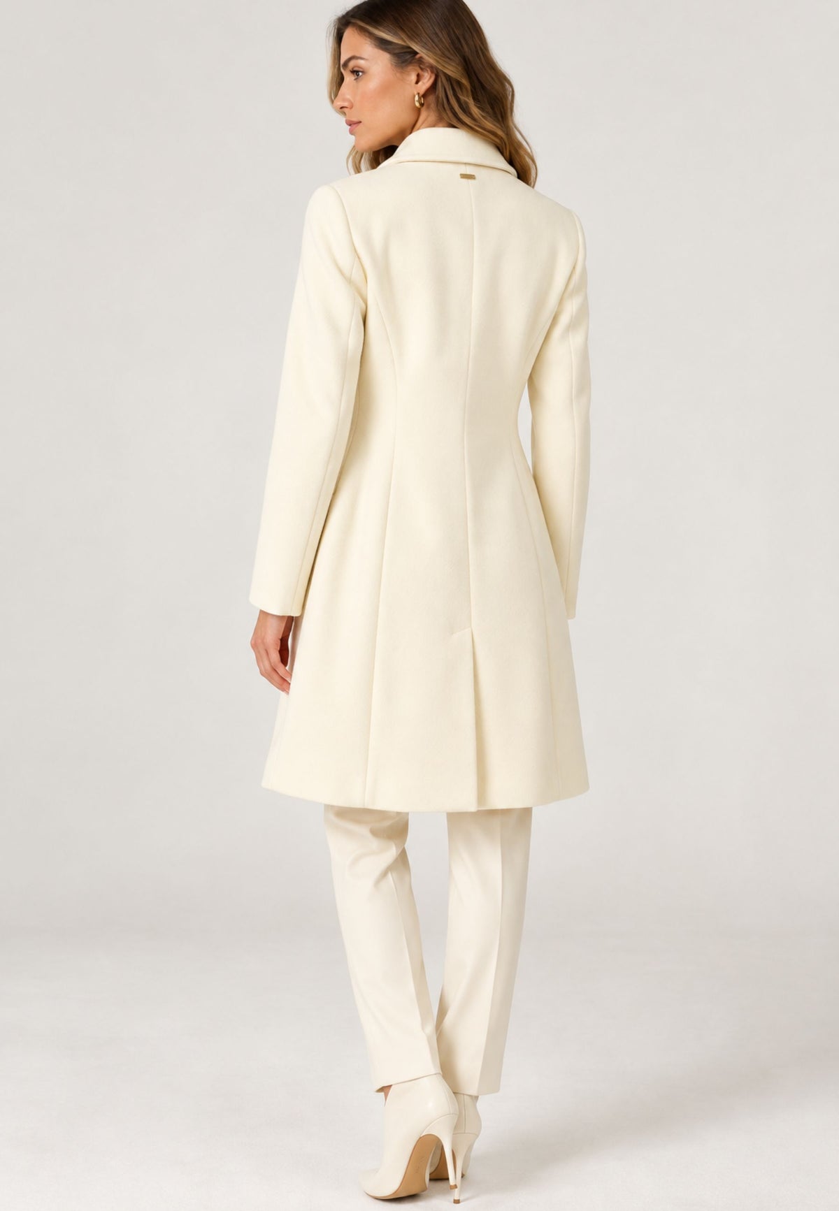 Fracomina - Cappotto Regular Monopetto con Bottone Gioiello