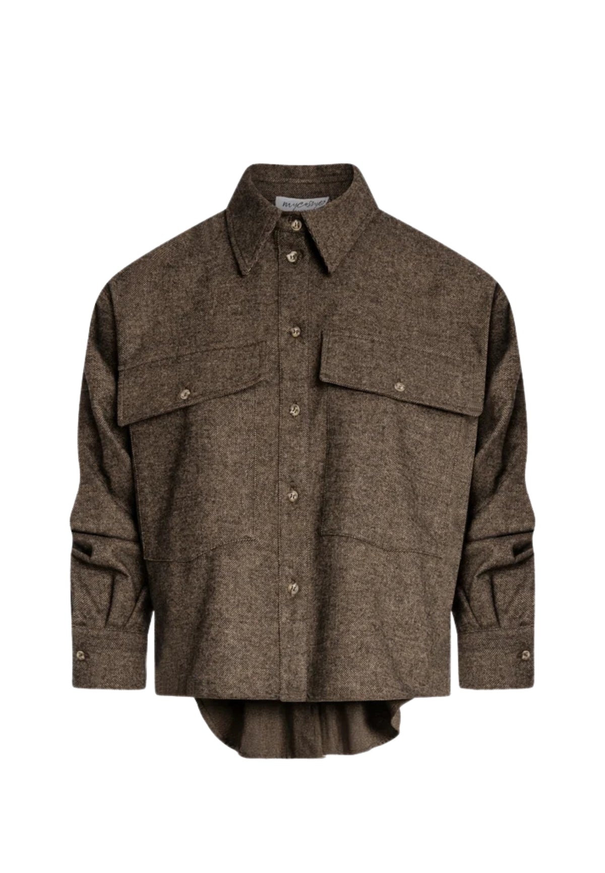 Fracomina Camicia Over in Tweed con Lana