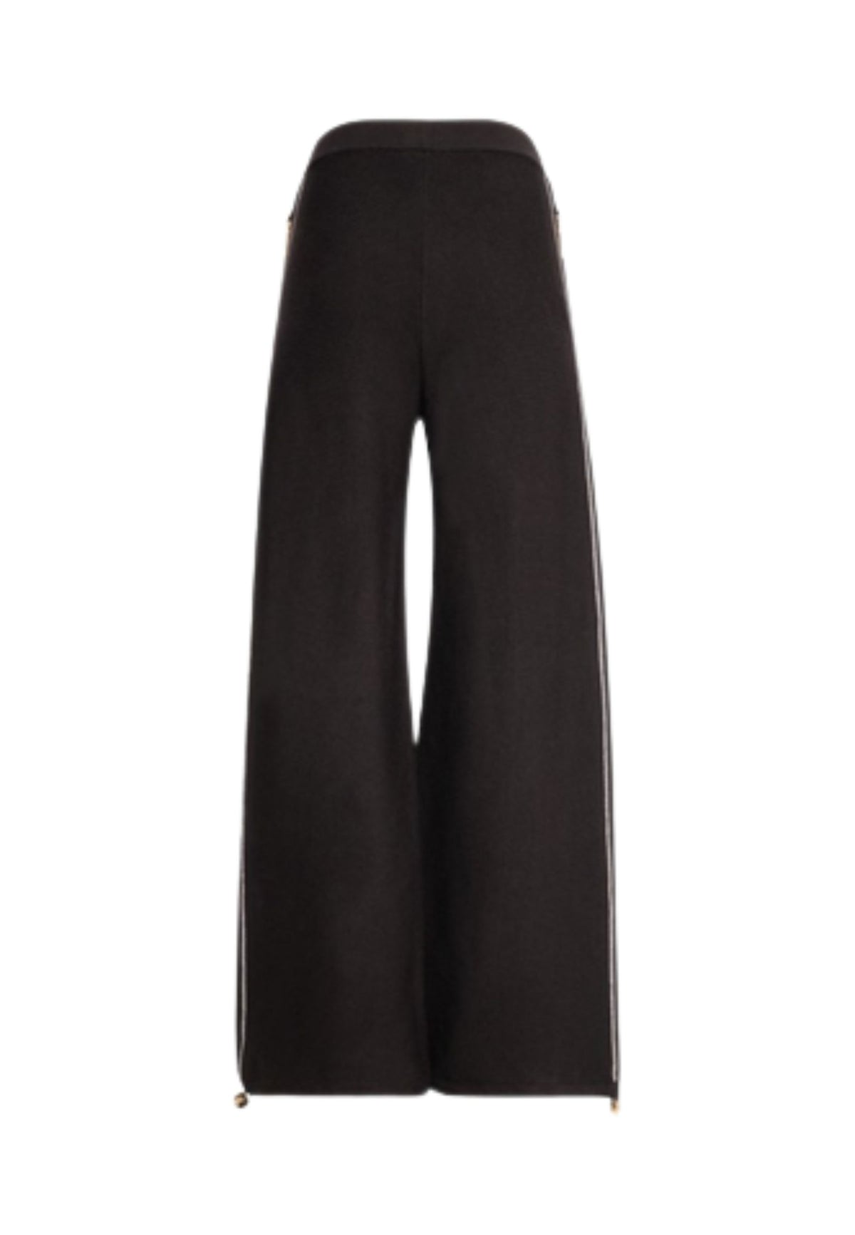 FRACOMINA - Pantalone Wide Leg con Profili Laterali