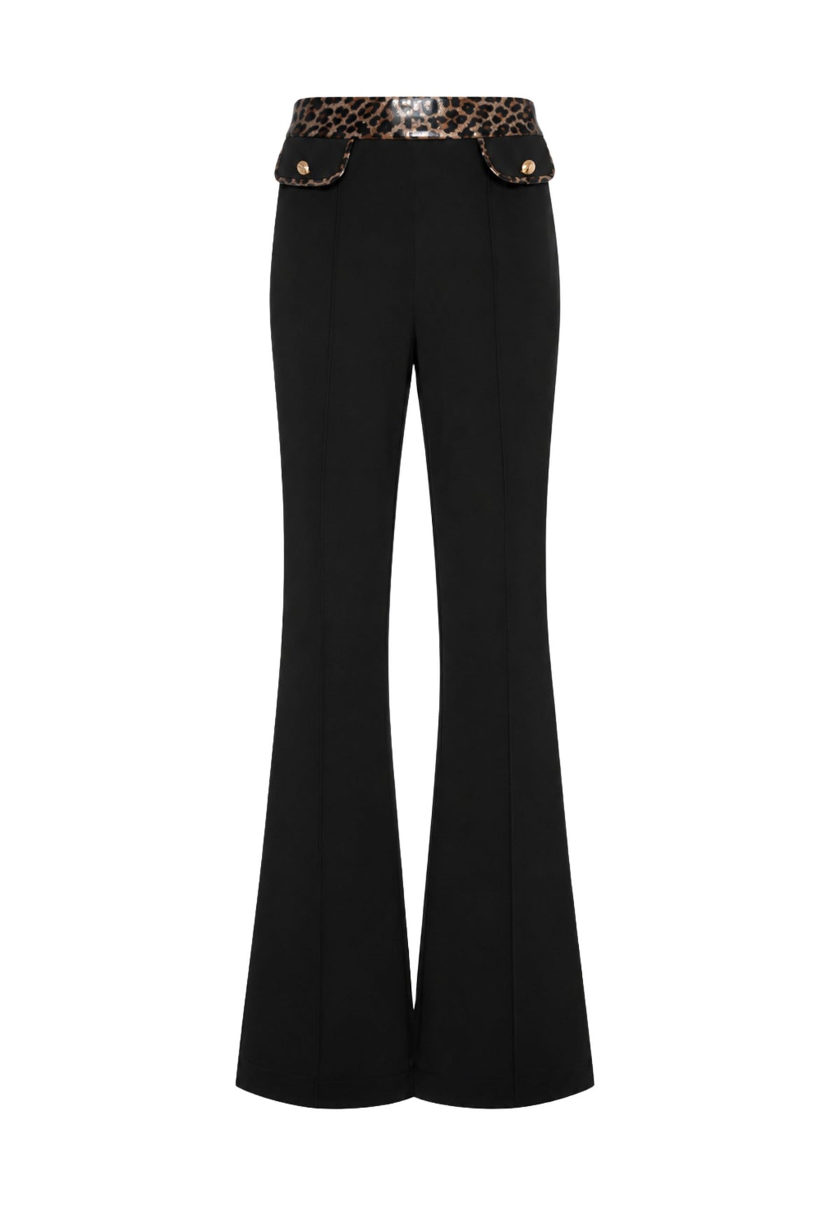 Fracomina - Pantalone Flare con cintura animalier