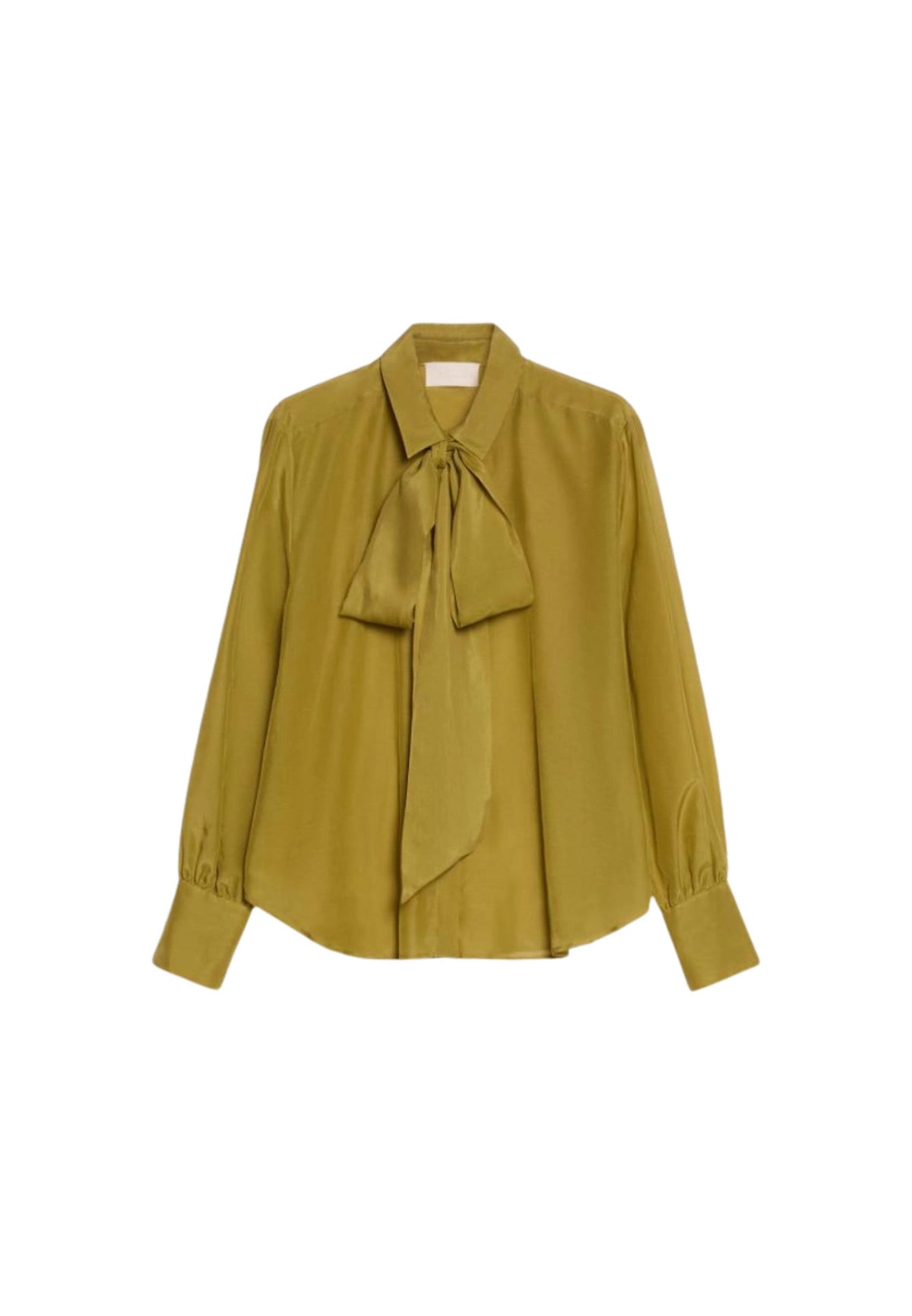 iBlues - Camicia dritta in misto seta Verde Olio