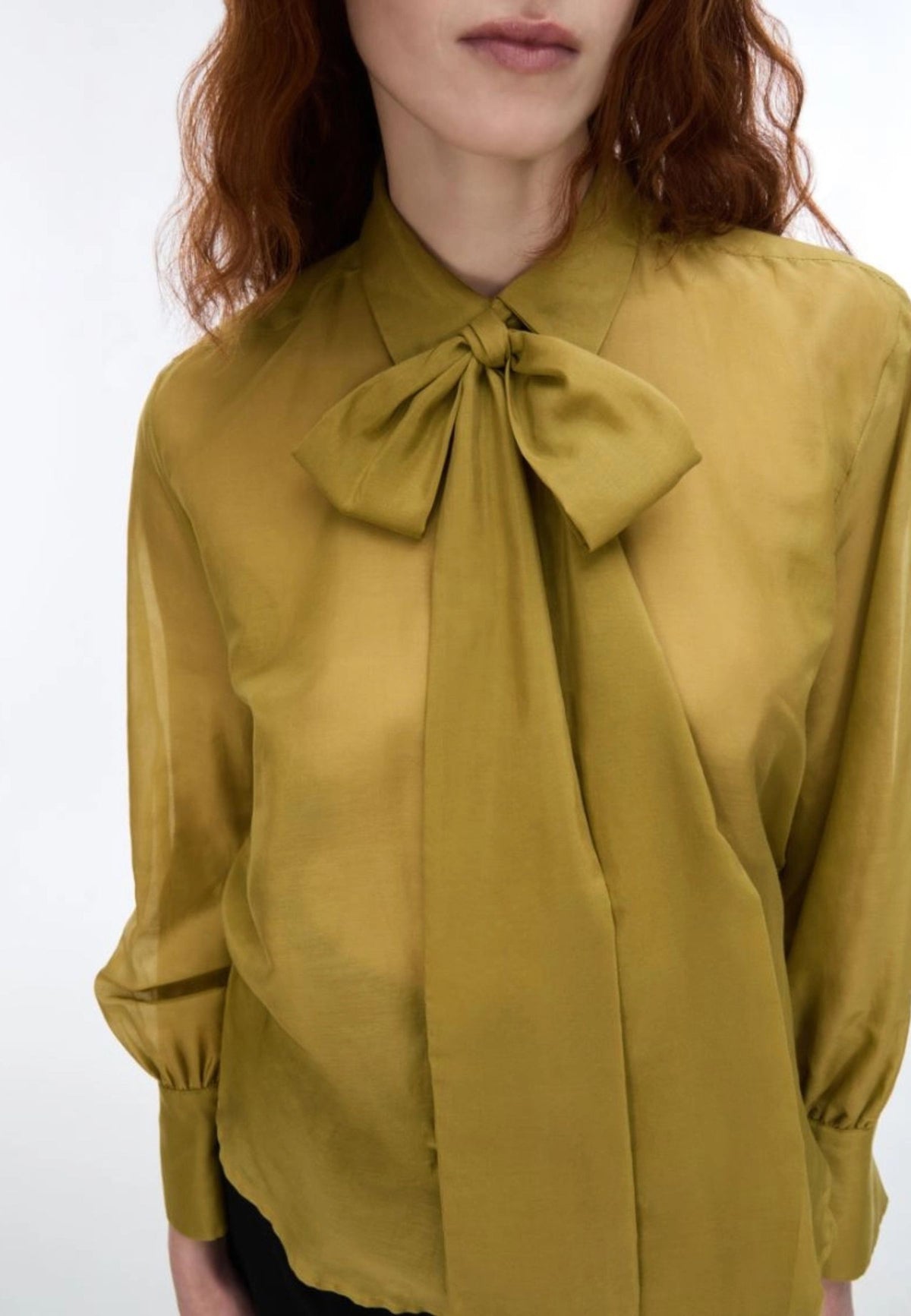 iBlues - Camicia dritta in misto seta Verde Olio