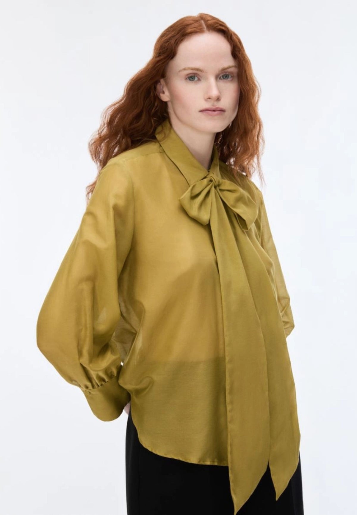 iBlues - Camicia dritta in misto seta Verde Olio