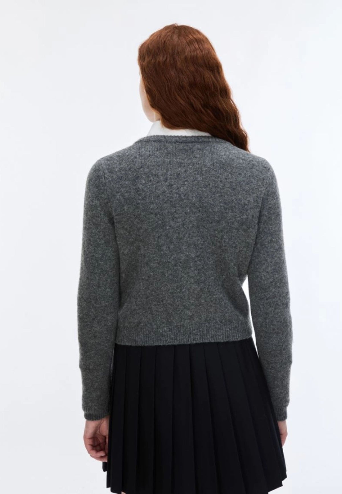iBlues - Cardigan gioiello in misto lana e alpaca Grigio Melange