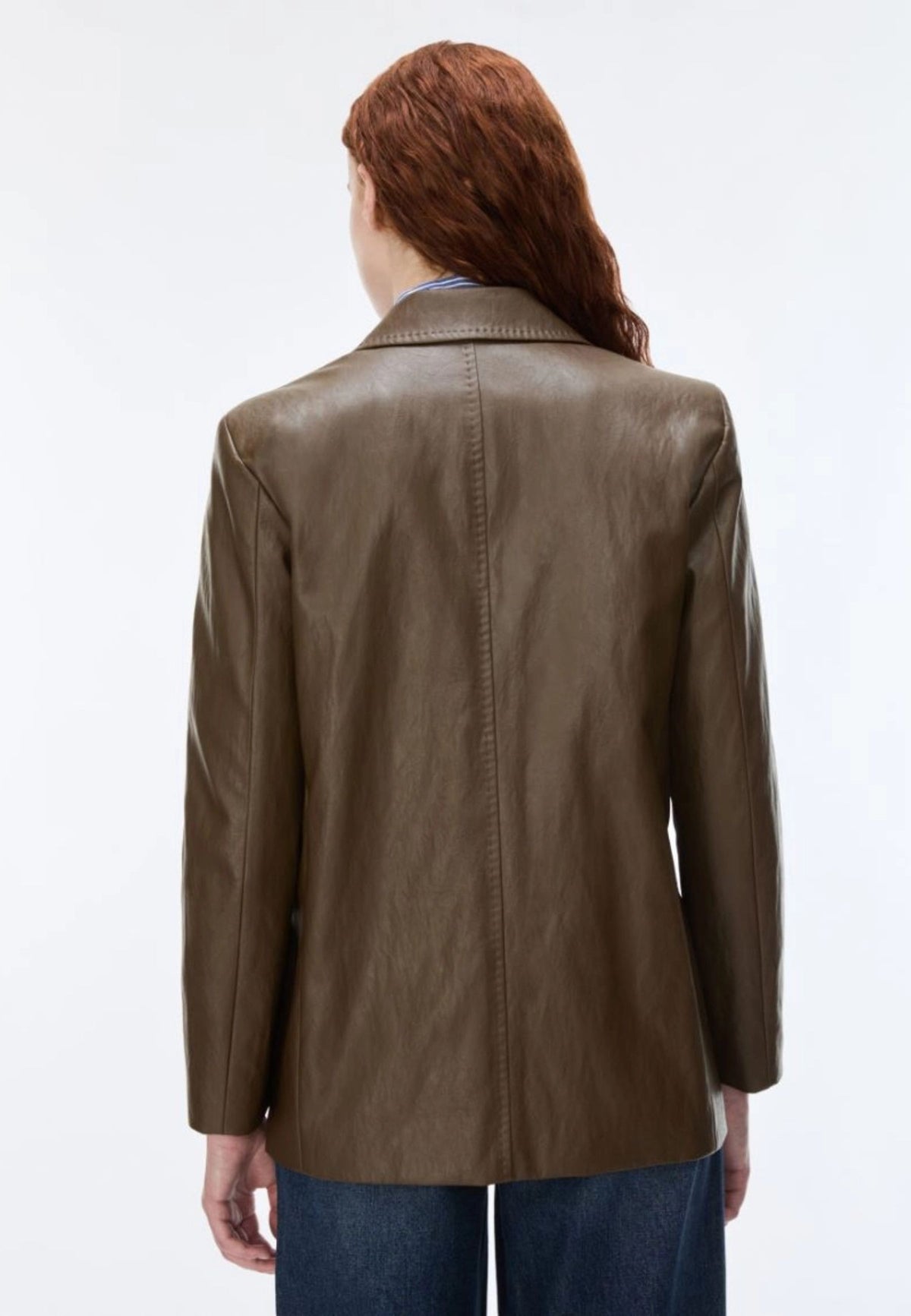 iBlues - Blazer in Tessuto Spalmato Marrone