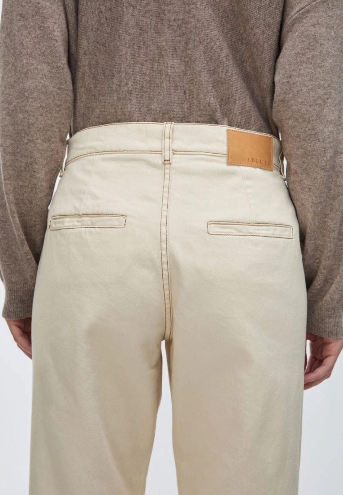 iBlues Pantaloni in Cotone con Risvolto
