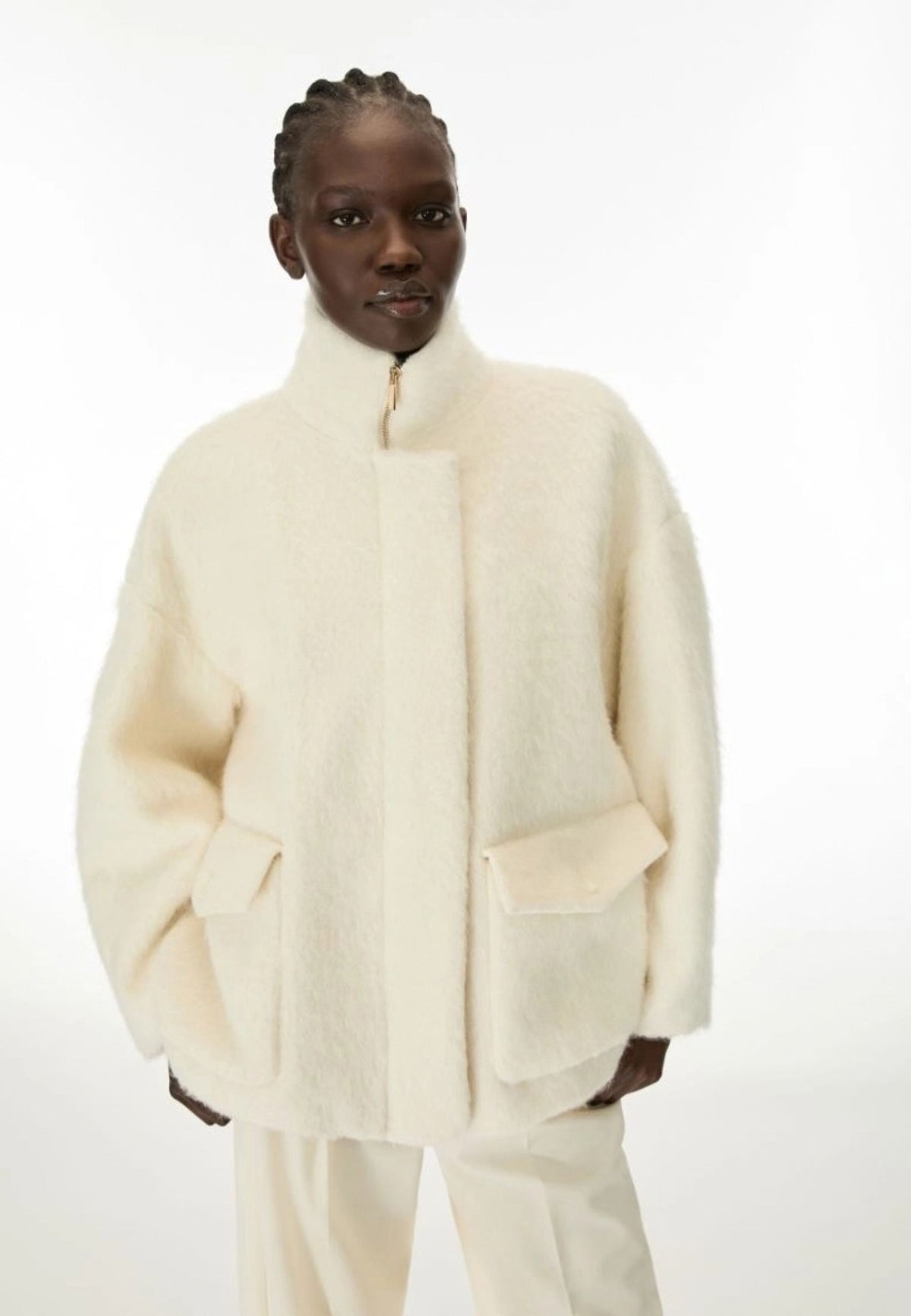 iBlues Giacca Egg Shape in Misto Alpaca e Lana