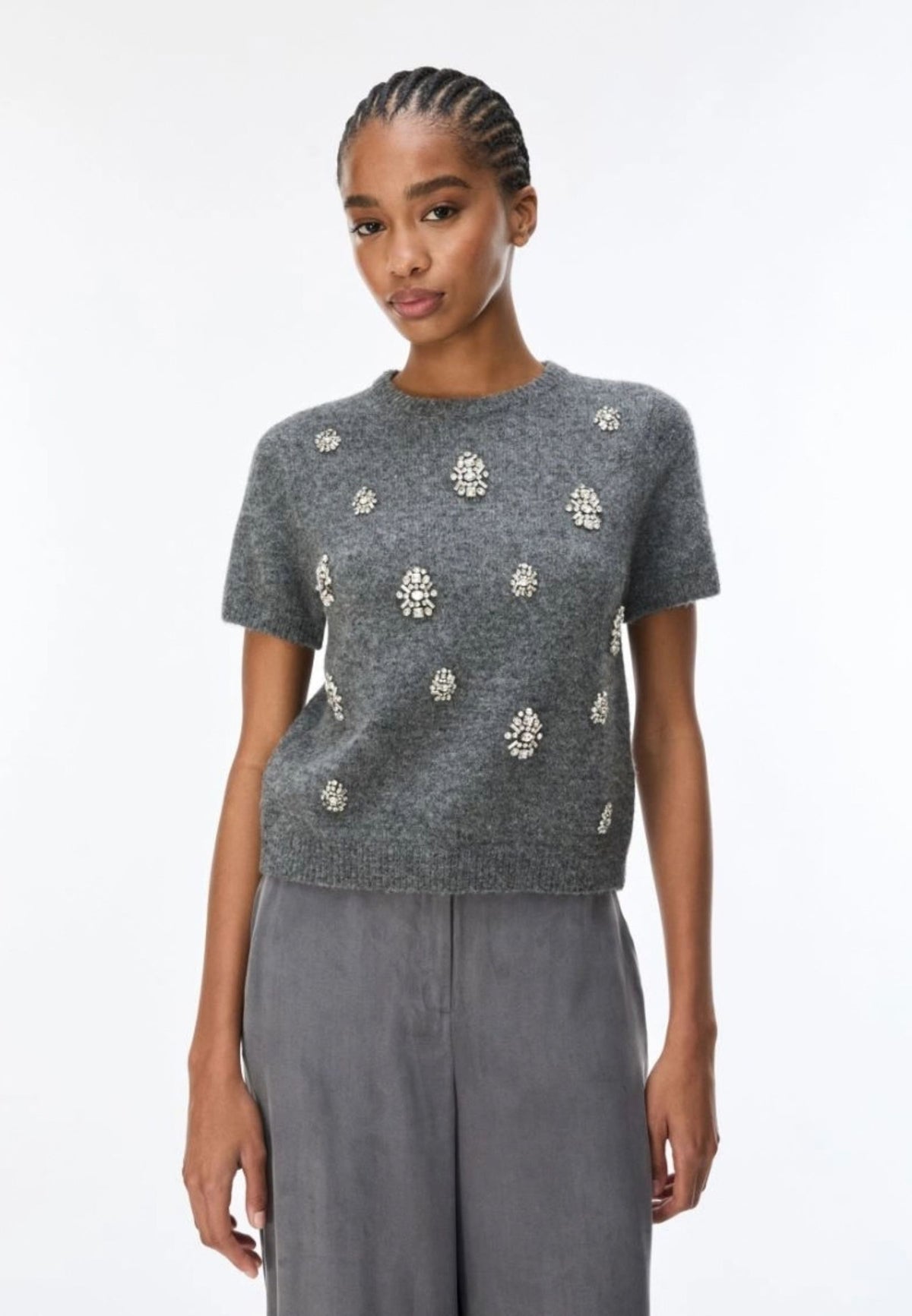 iBlues Maglia Ricamata in Misto Lana e Alpaca