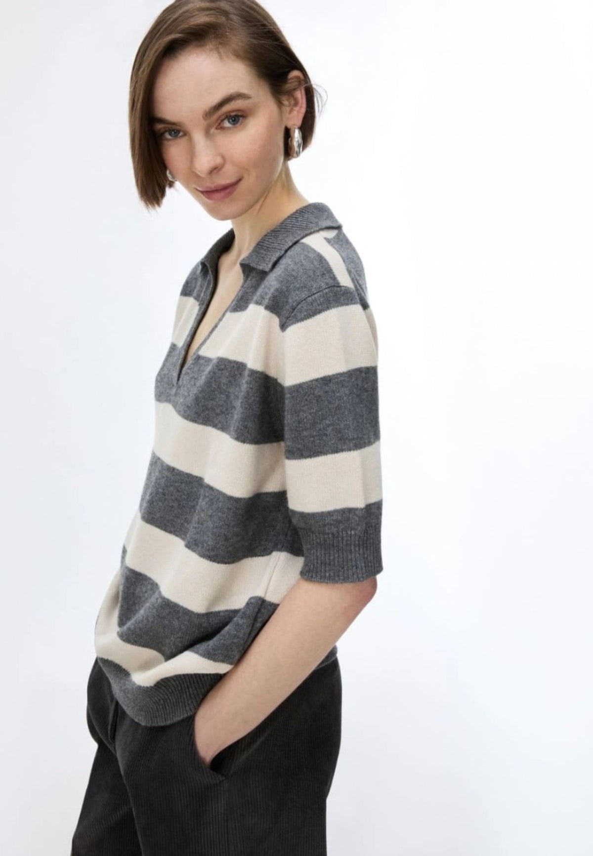iBlues Polo in Misto Cashmere a Righe