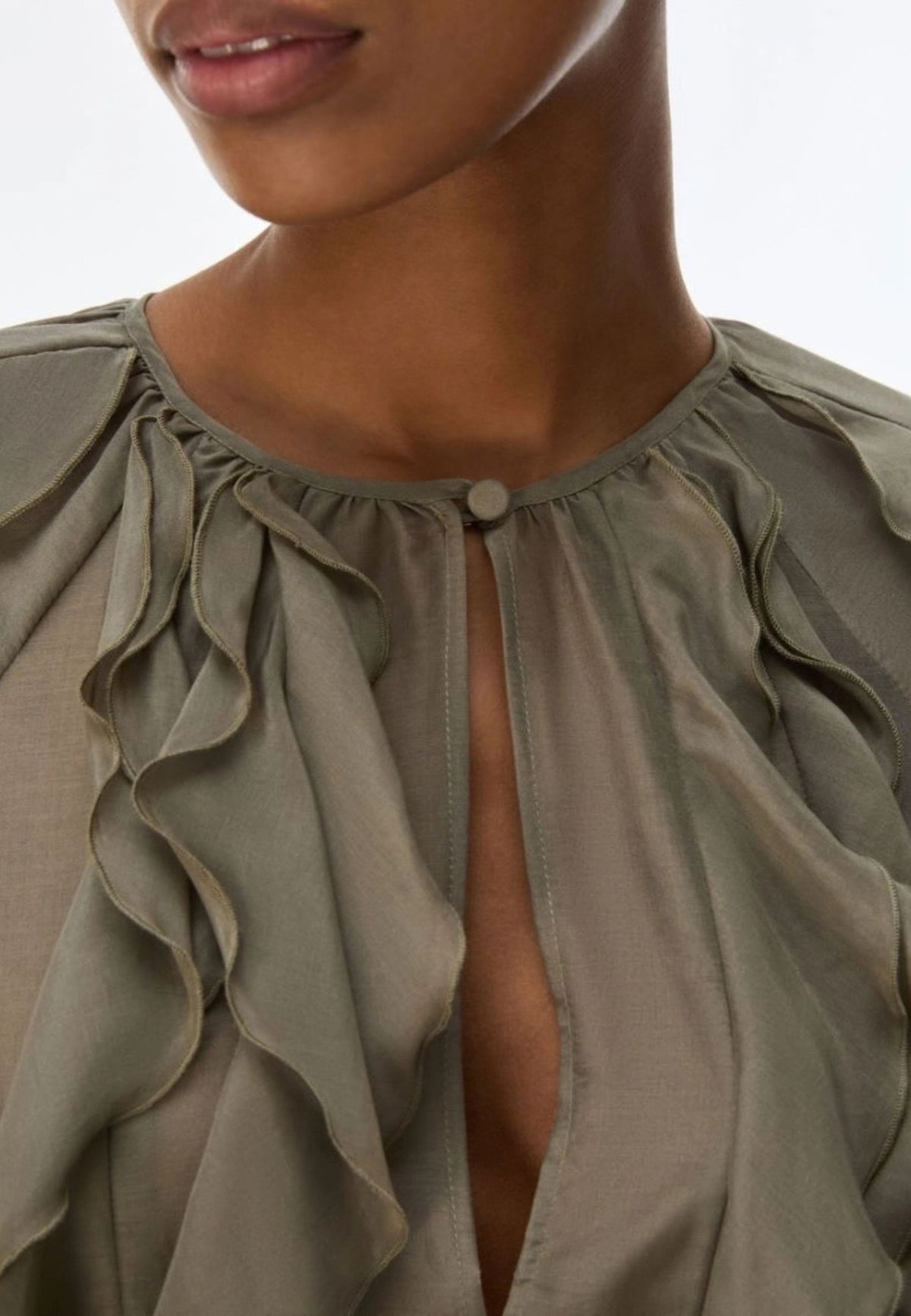 iBlues Blusa in Misto Seta con Rouches