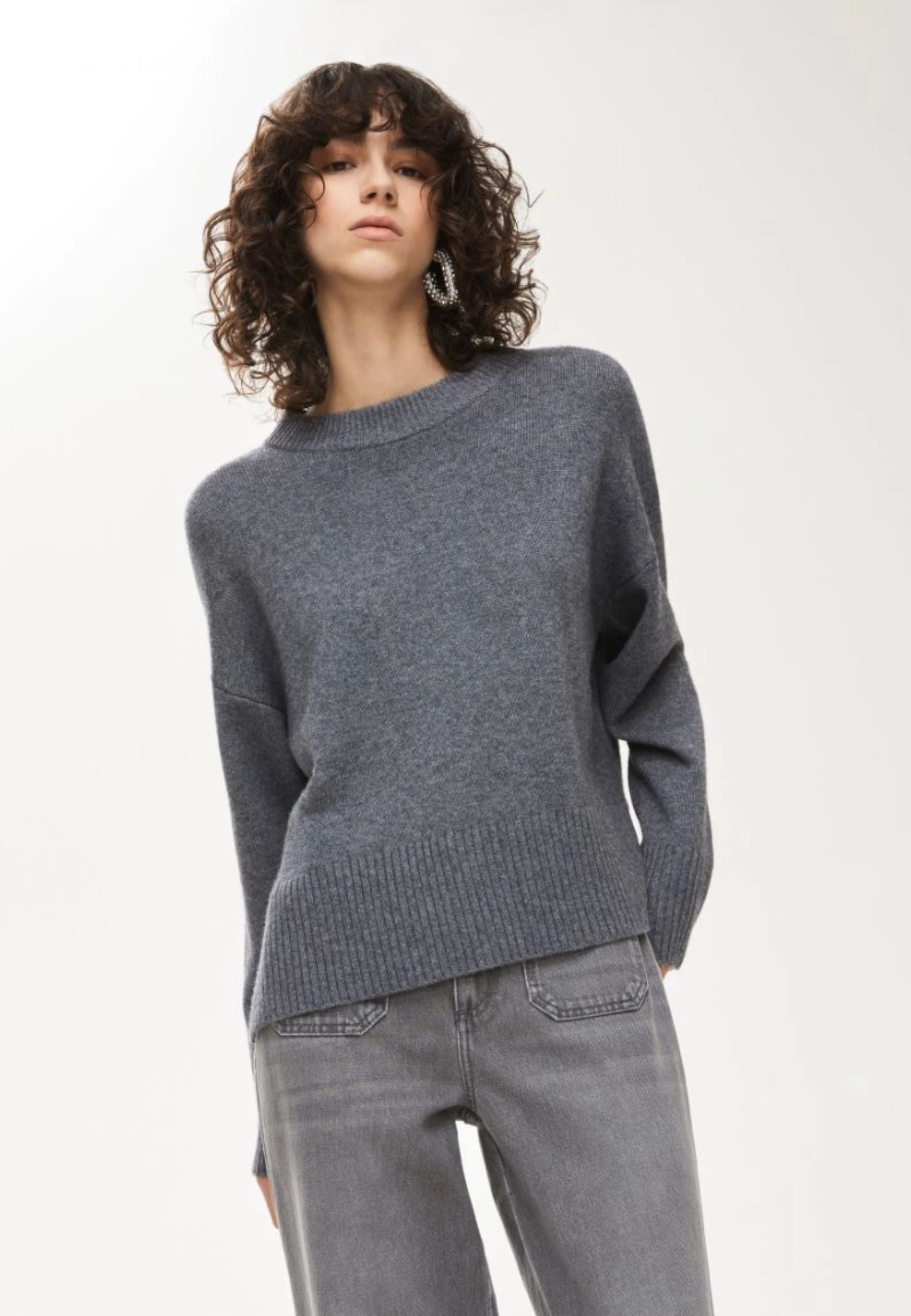 Maglia Over in Misto Cashmere e Lana