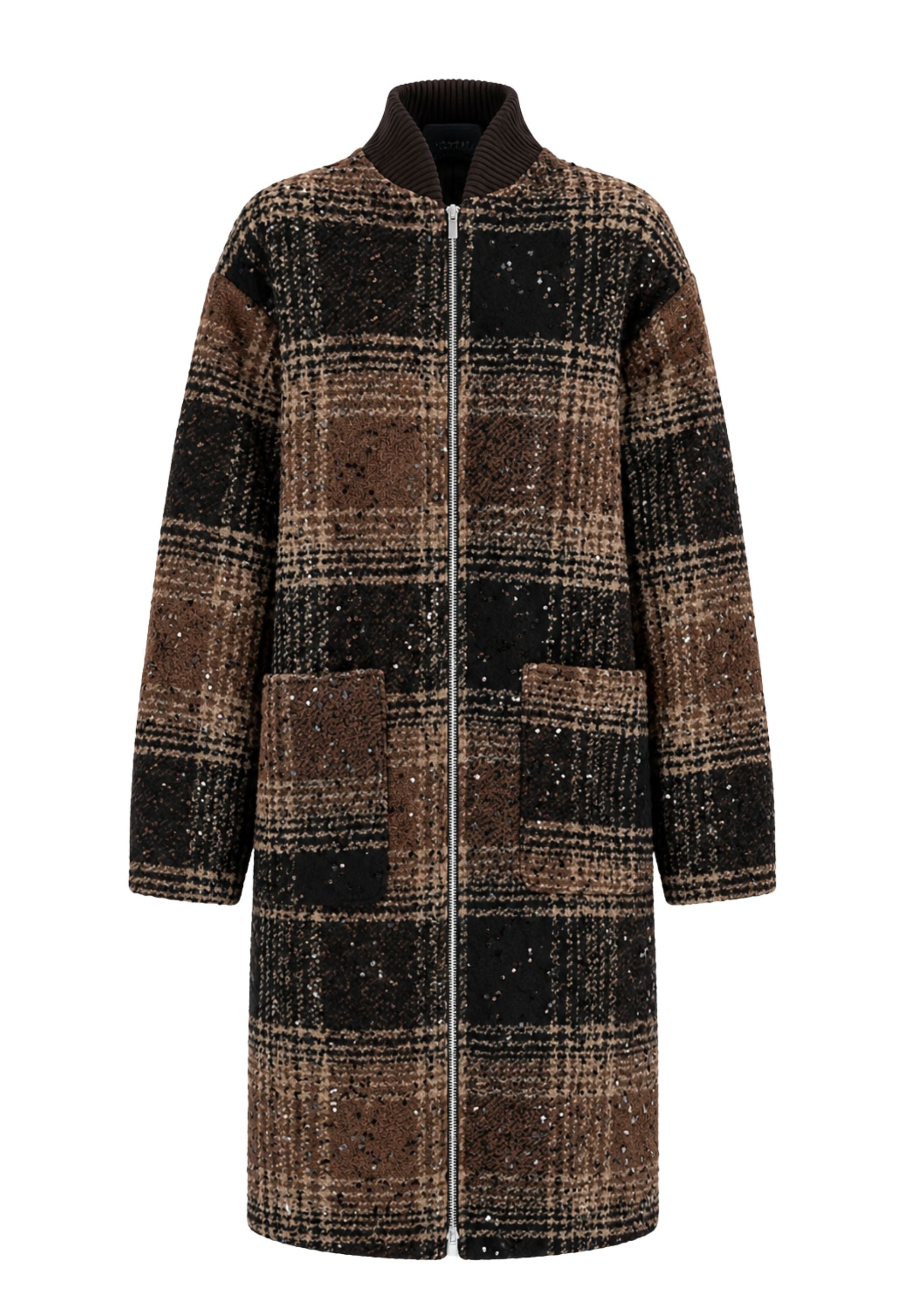 Imperial Cappotto Bomber Check con Paillettes