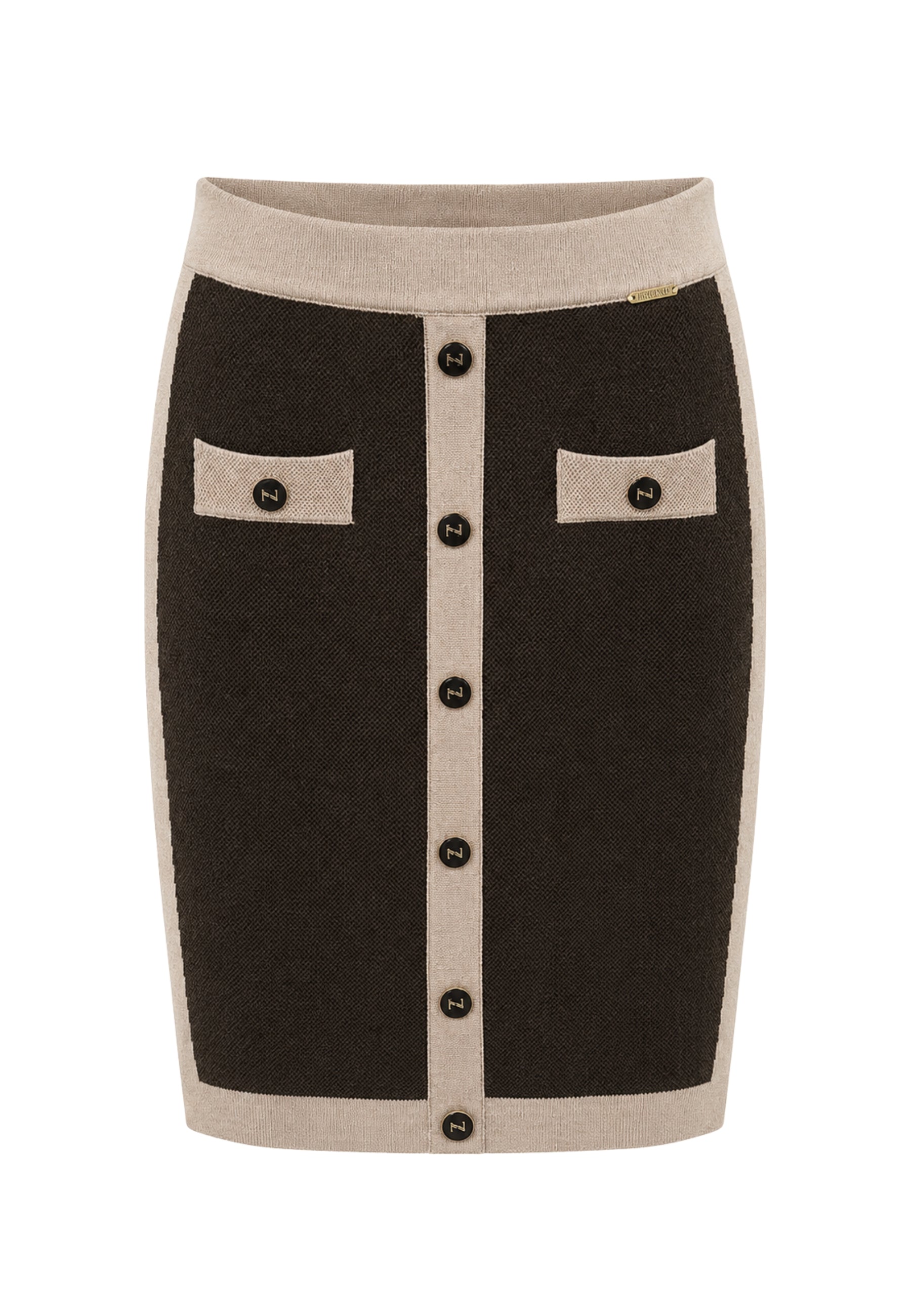Influencer - Gonna Midi in Maglia Bicolore