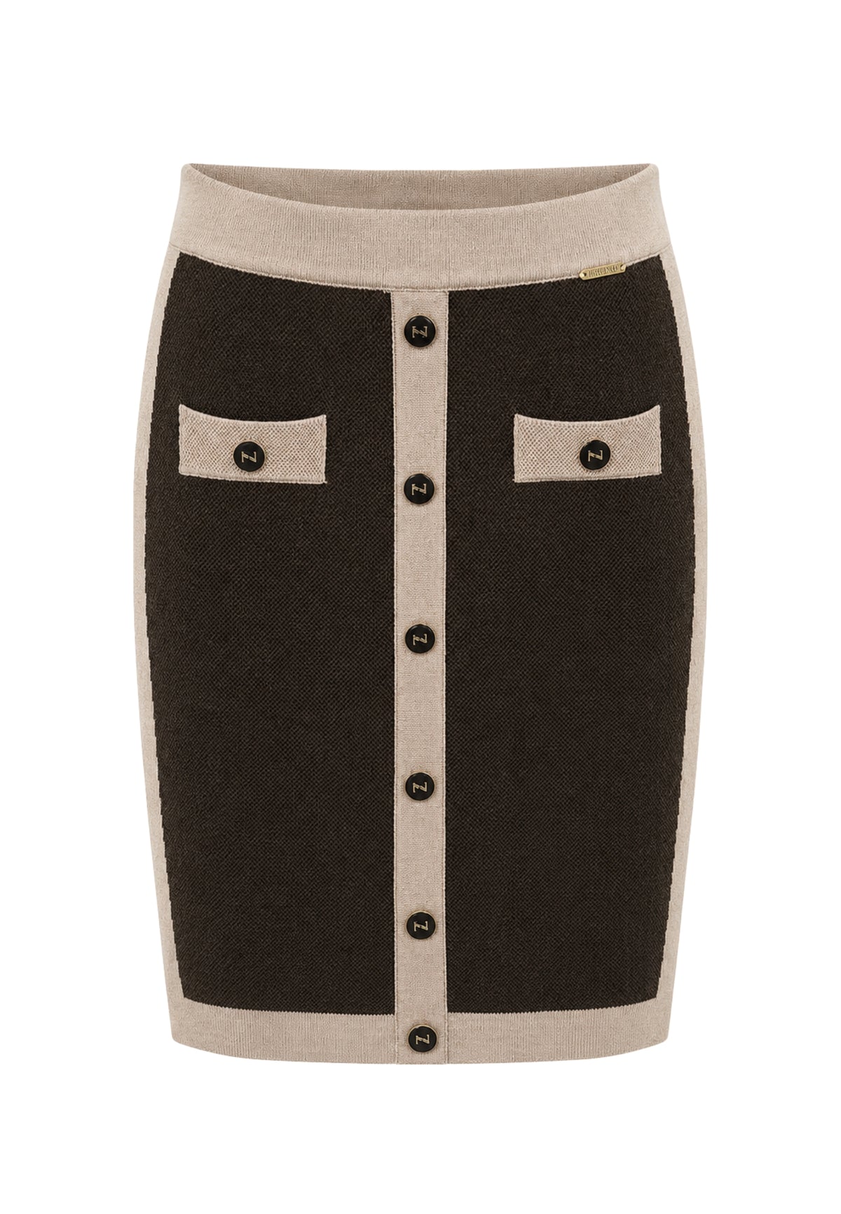 Influencer - Gonna Midi in Maglia Bicolore