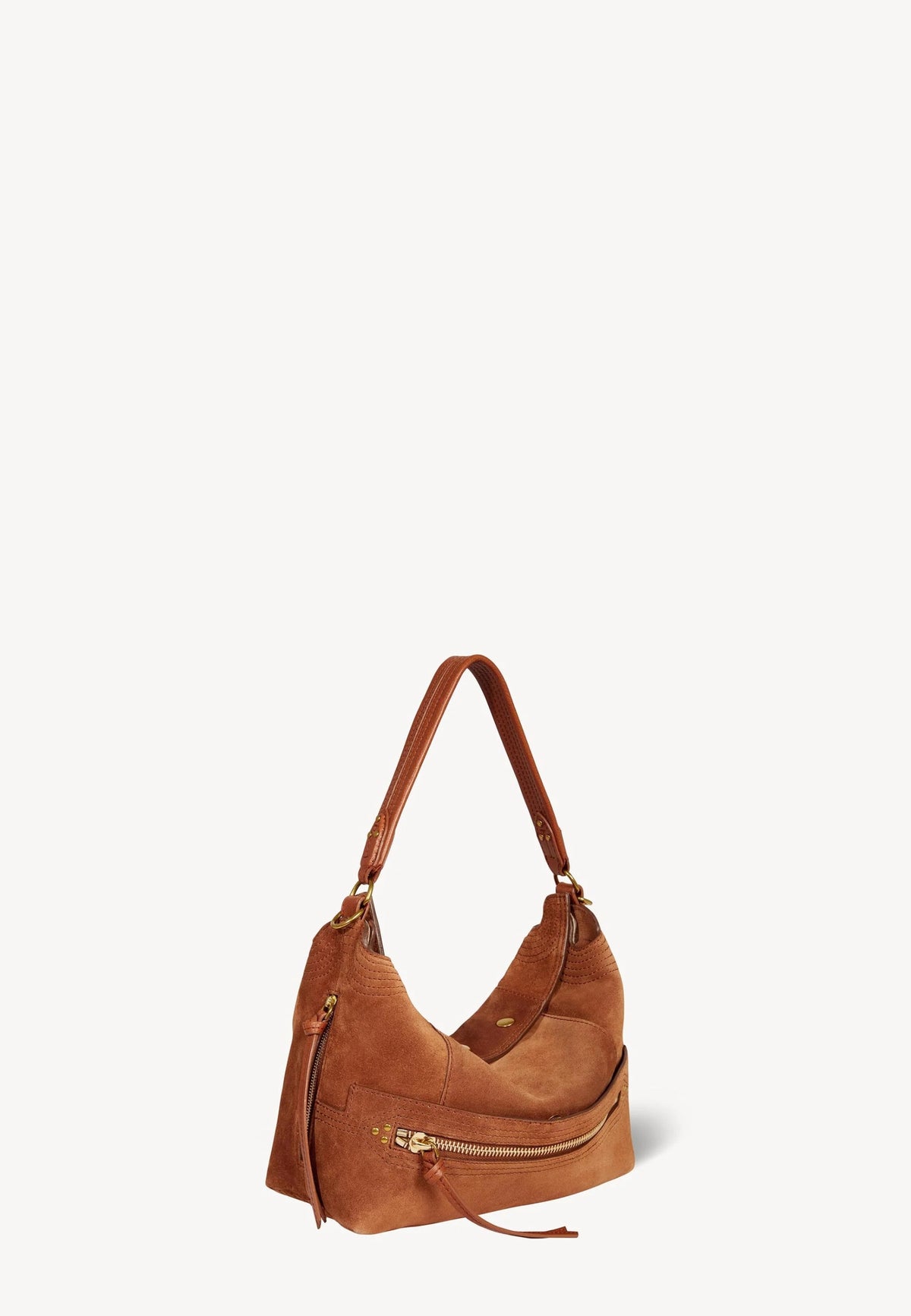 Jérôme Dreyfuss - Borsa Lucky Hobo in pelle scamosciata con dettagli oro
