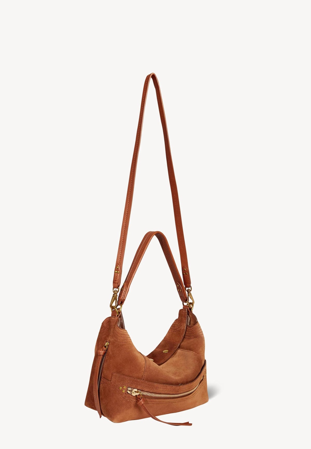 Jérôme Dreyfuss - Borsa Lucky Hobo in pelle scamosciata con dettagli oro