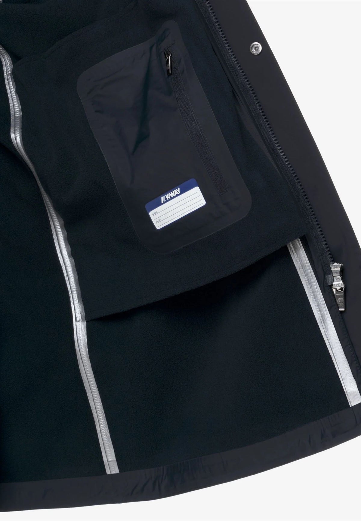 K-Way Duke Bonded - Giacca Lunga Impermeabile Blu Scuro