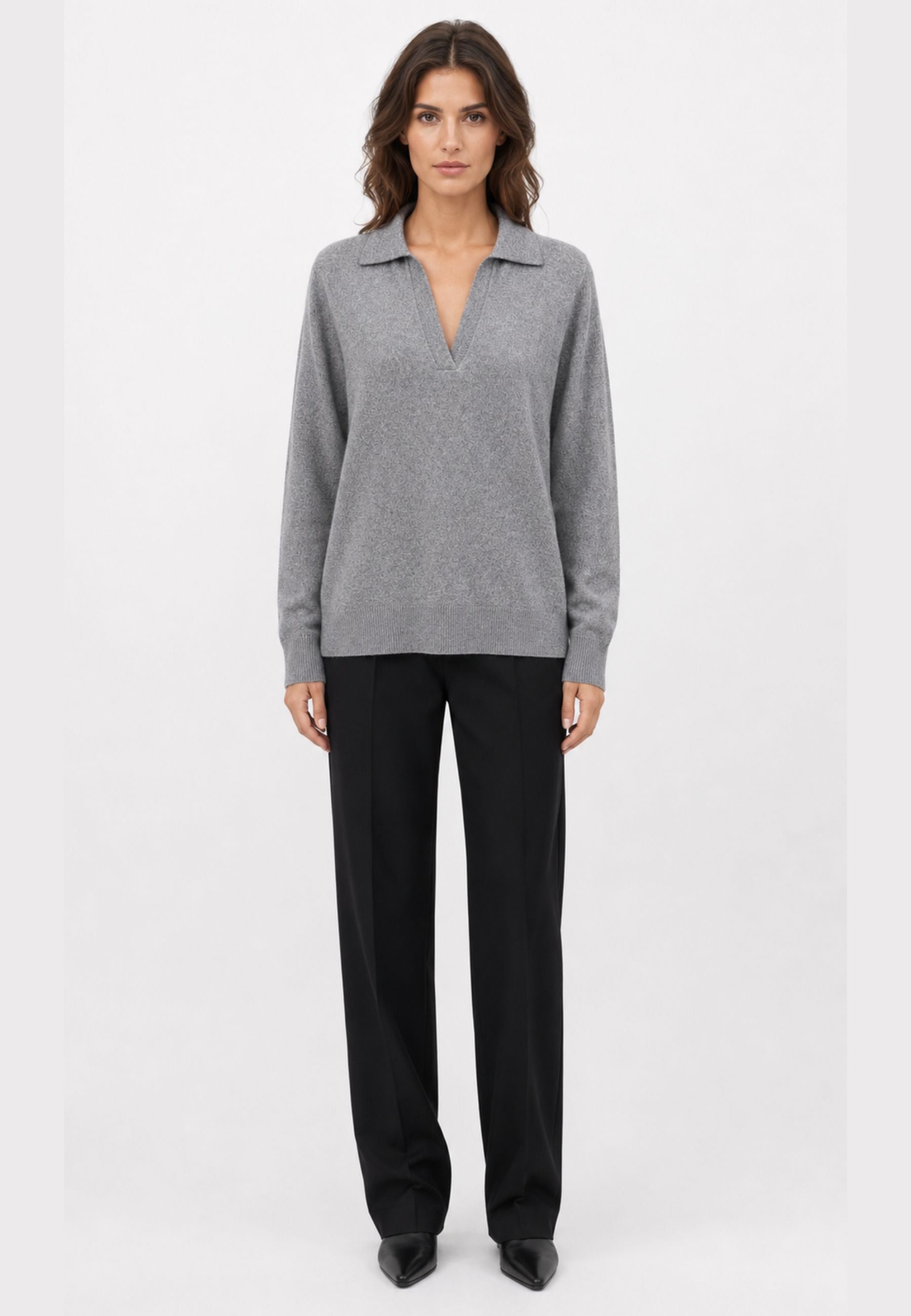 Kangra Polo Donna Aperta in Lana e Cashmere