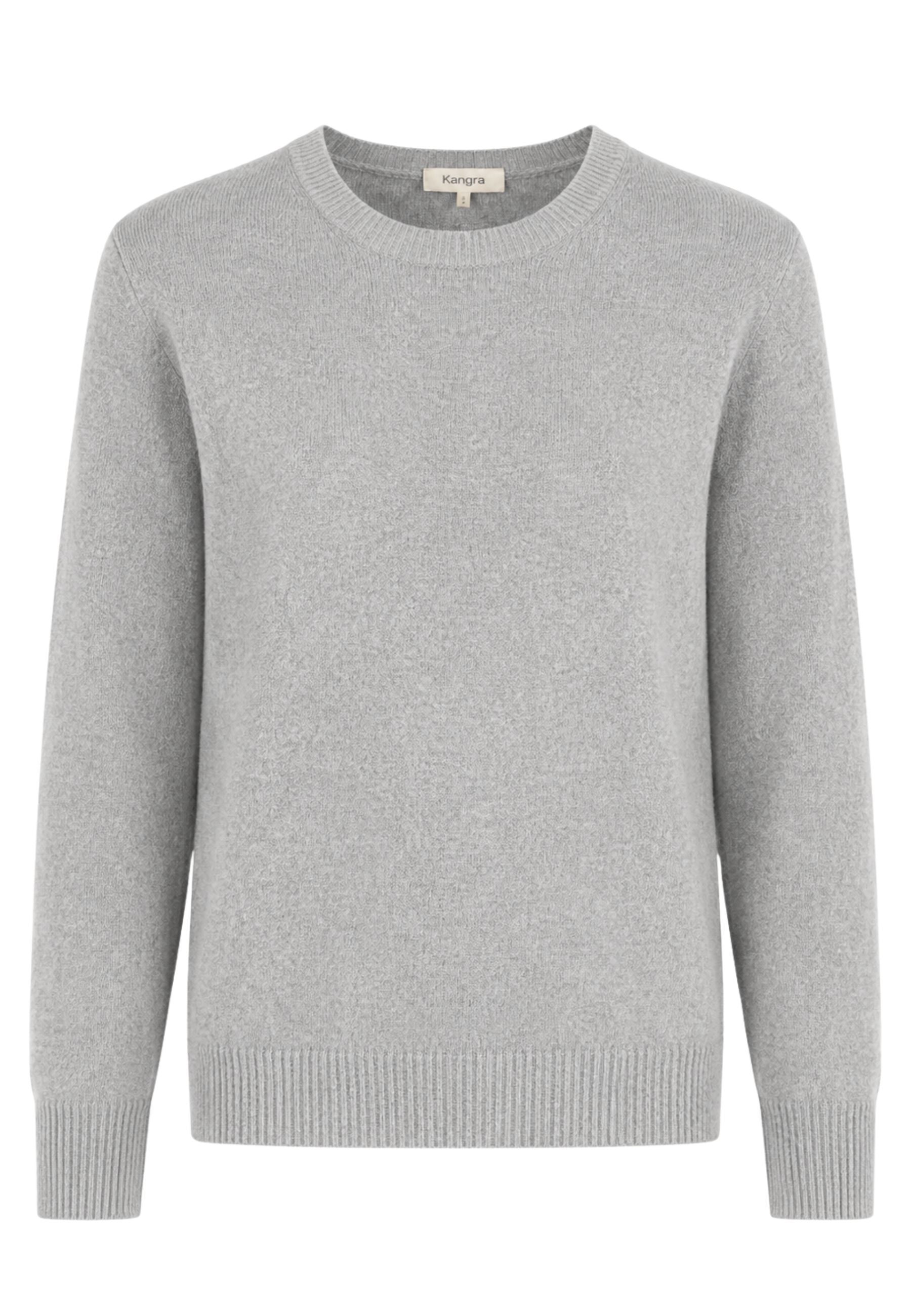 Kangra Cashmere Maglia Donna Girocollo Rasato Grigio Melange