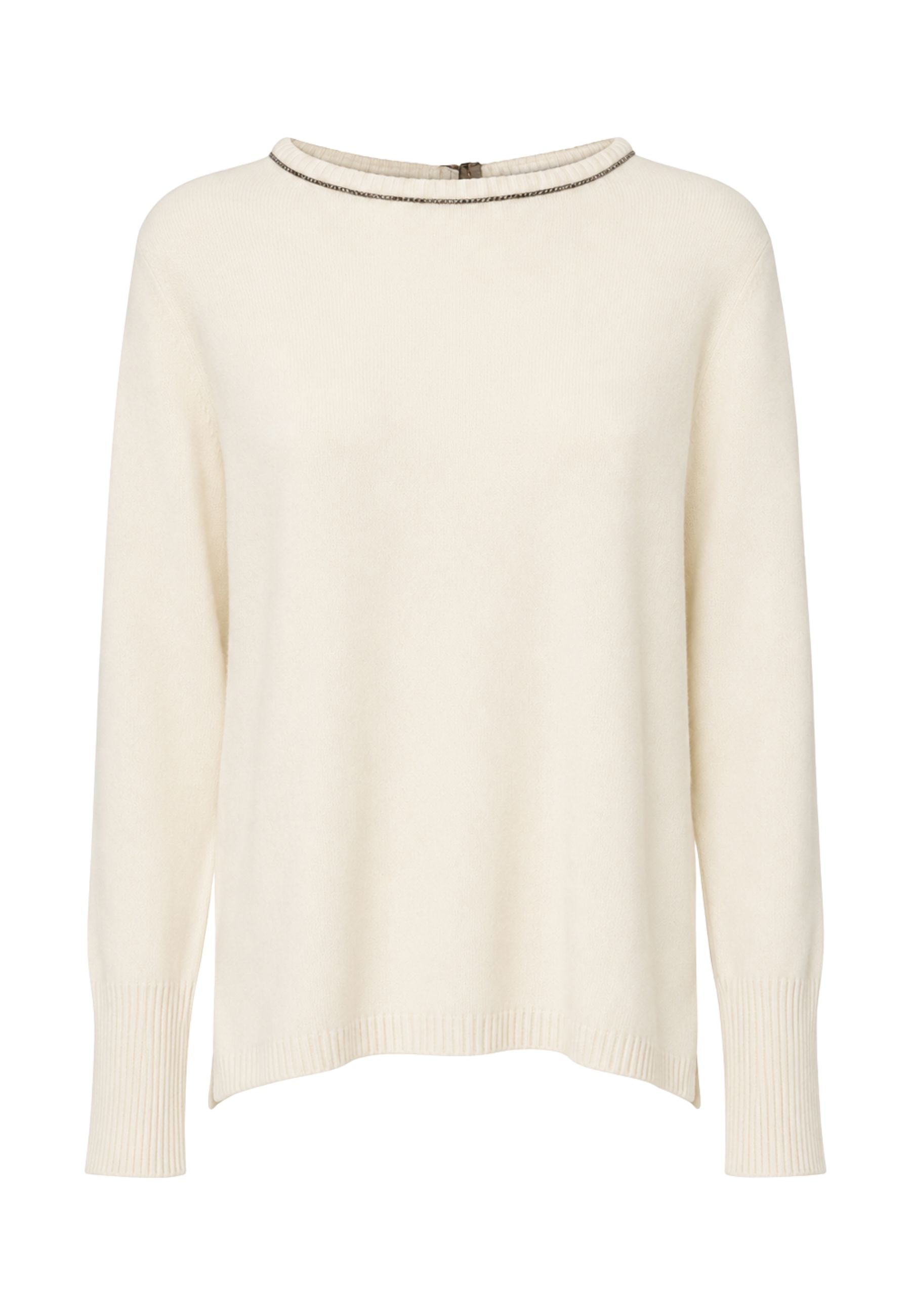 Kangra Cashmere Maglia Donna Scollo a Barca con Passamaneria