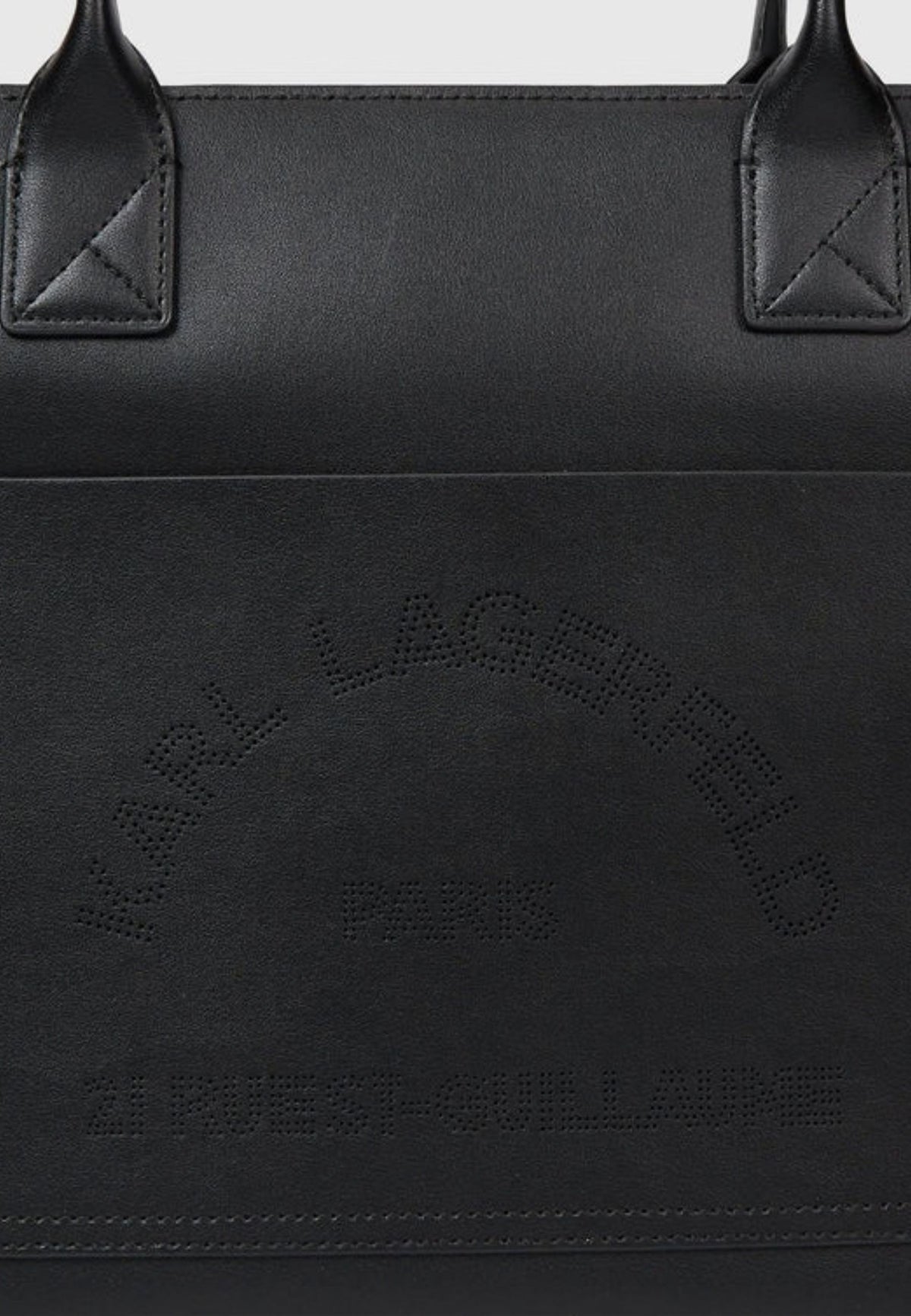 KARL LAGERFELD - Borsa tote media K/Daily Nero/Nichel