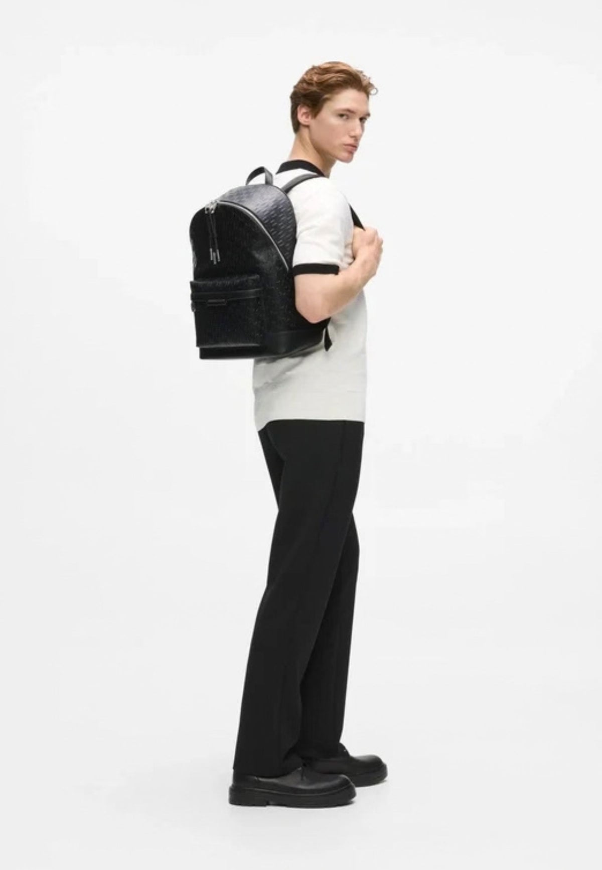KARL LAGERFELD - Zaino traforato K/Monogram Nero