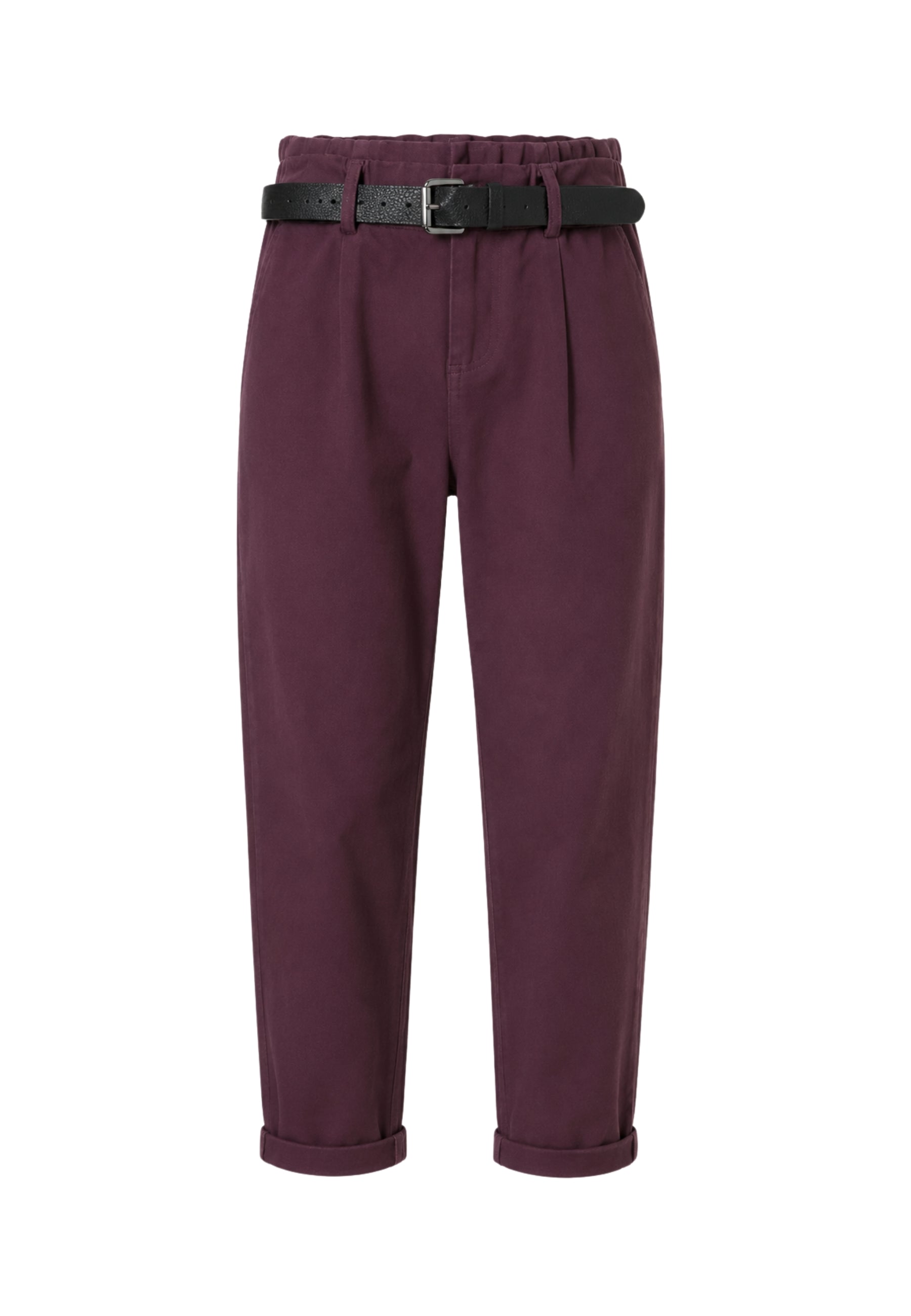 KIKISIX - Pantalone in cotone stretch con cintura